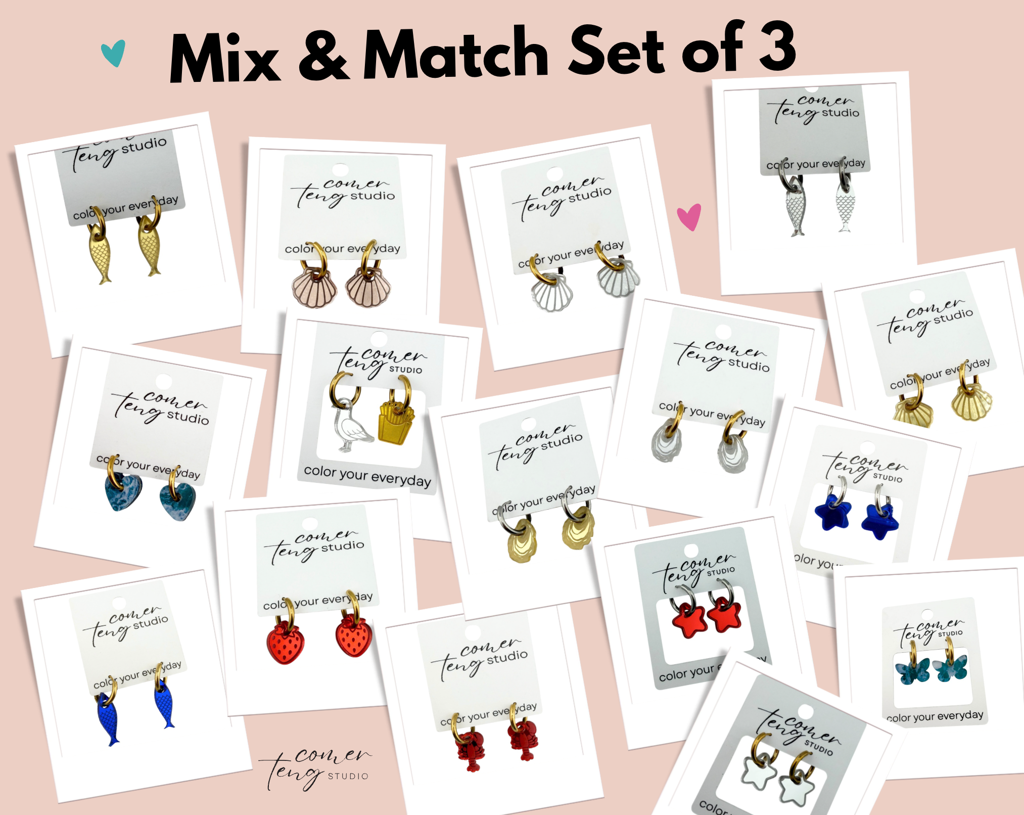 Choose Your Own Charms + Hoops – Set of 3