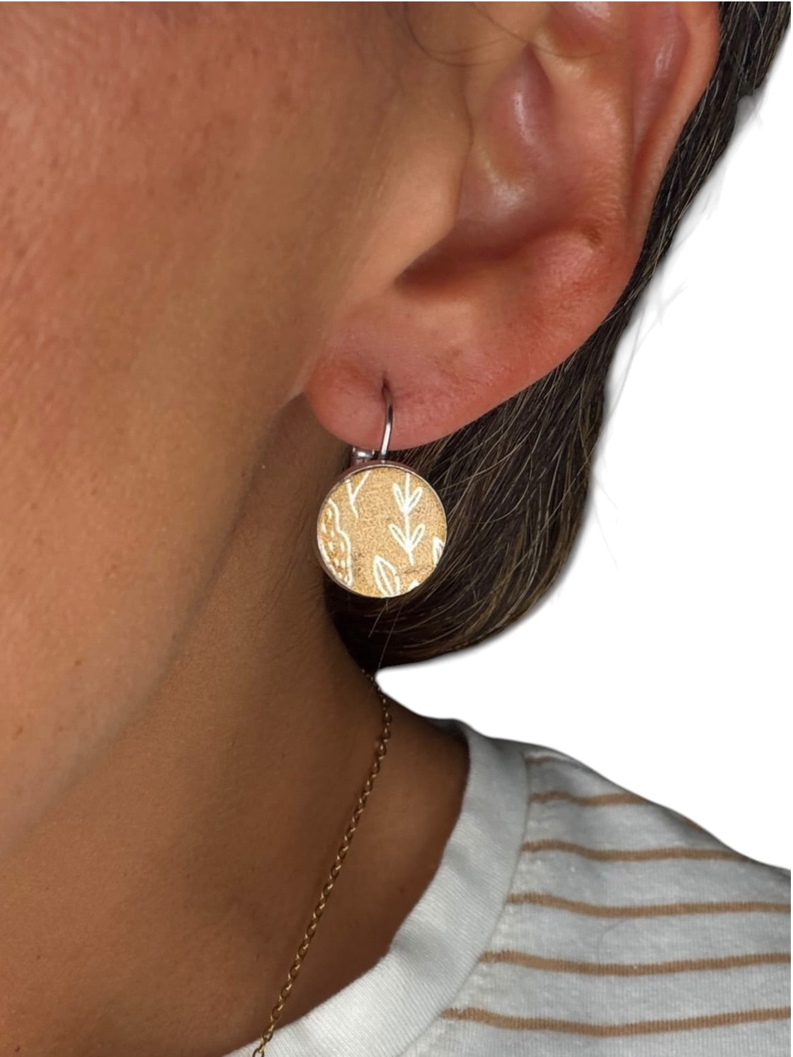 Mustard Bloom Leverback Earrings