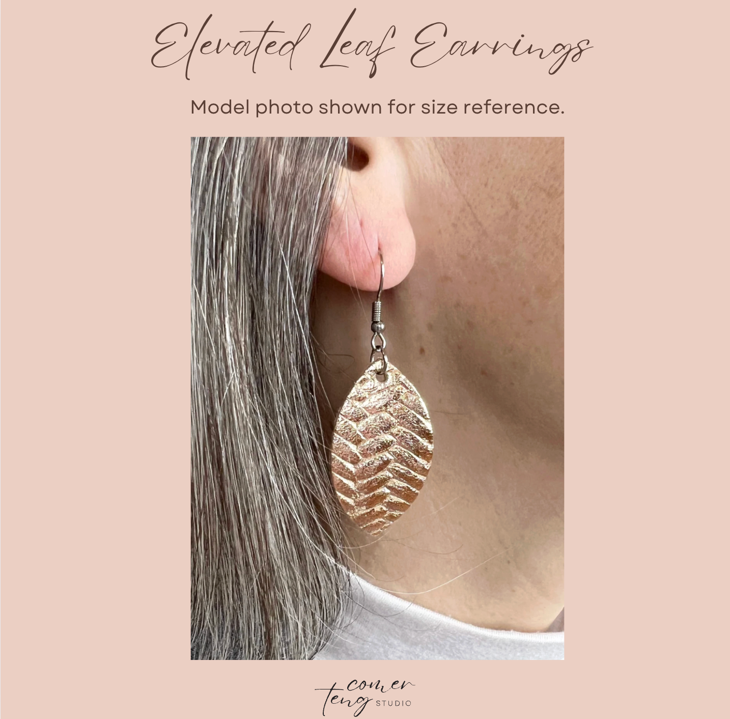 Paint Splash Mini Leaf Earrings