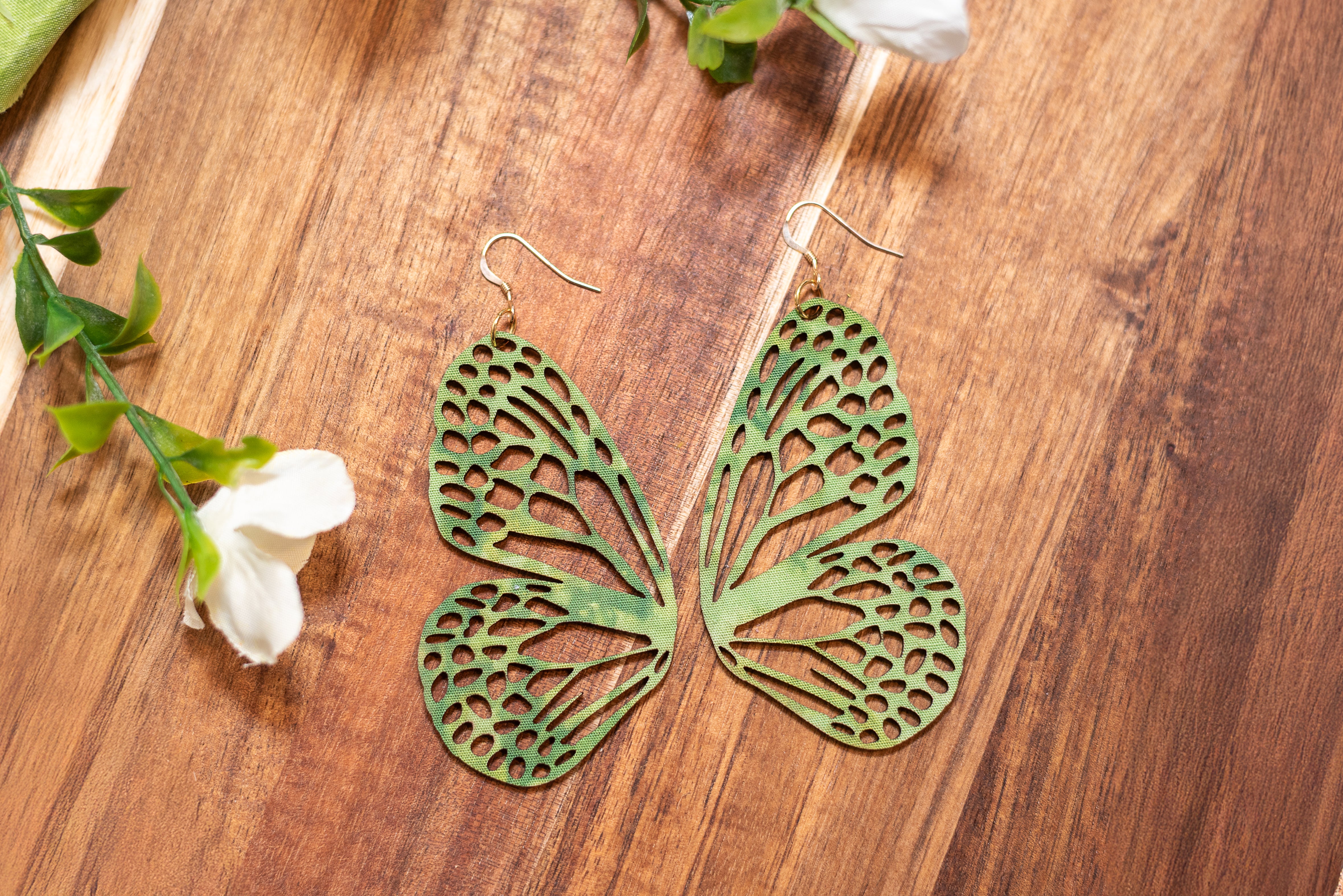 Green Batik Butterfly Wing
