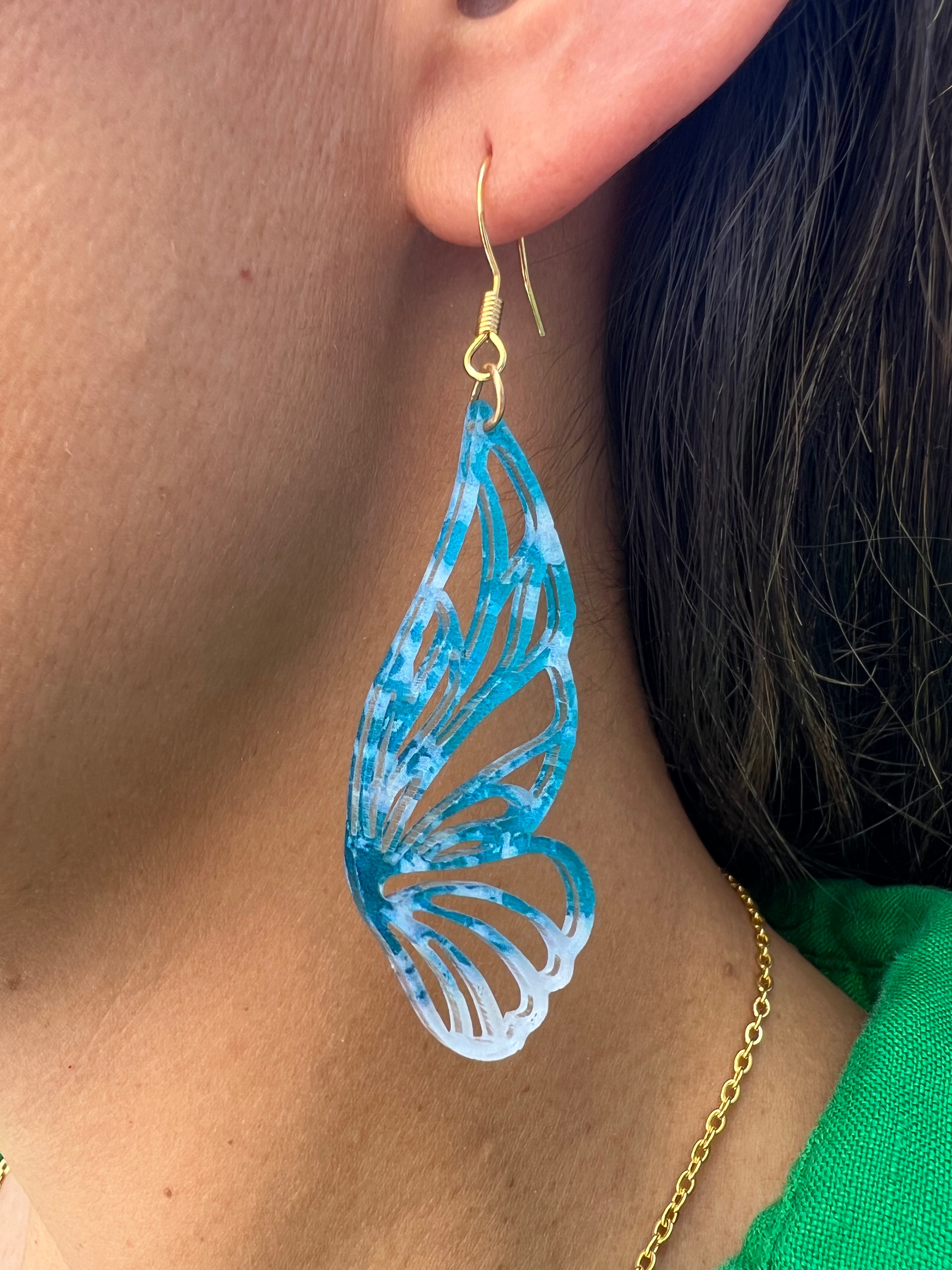 Ocean Fairy Wing Earrings