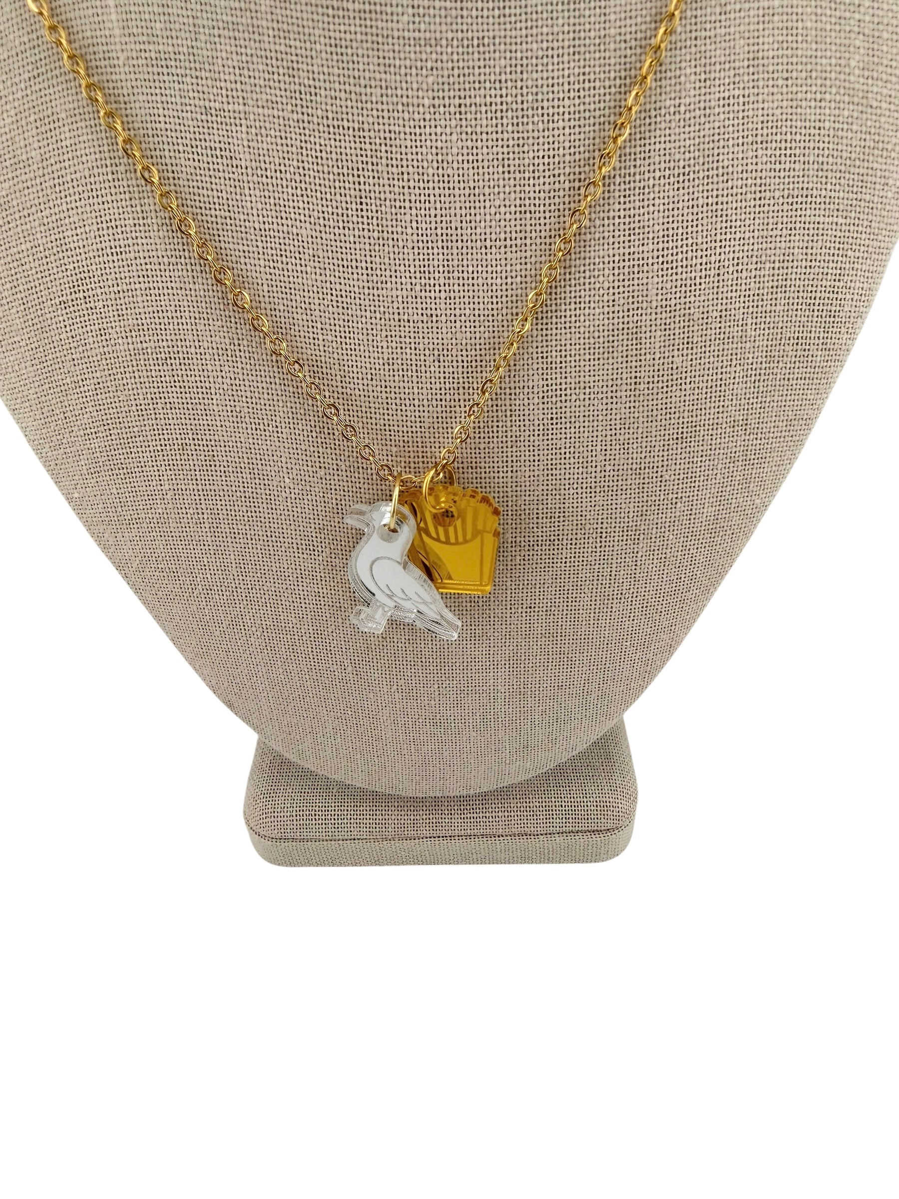 Seagull & Fries Necklace