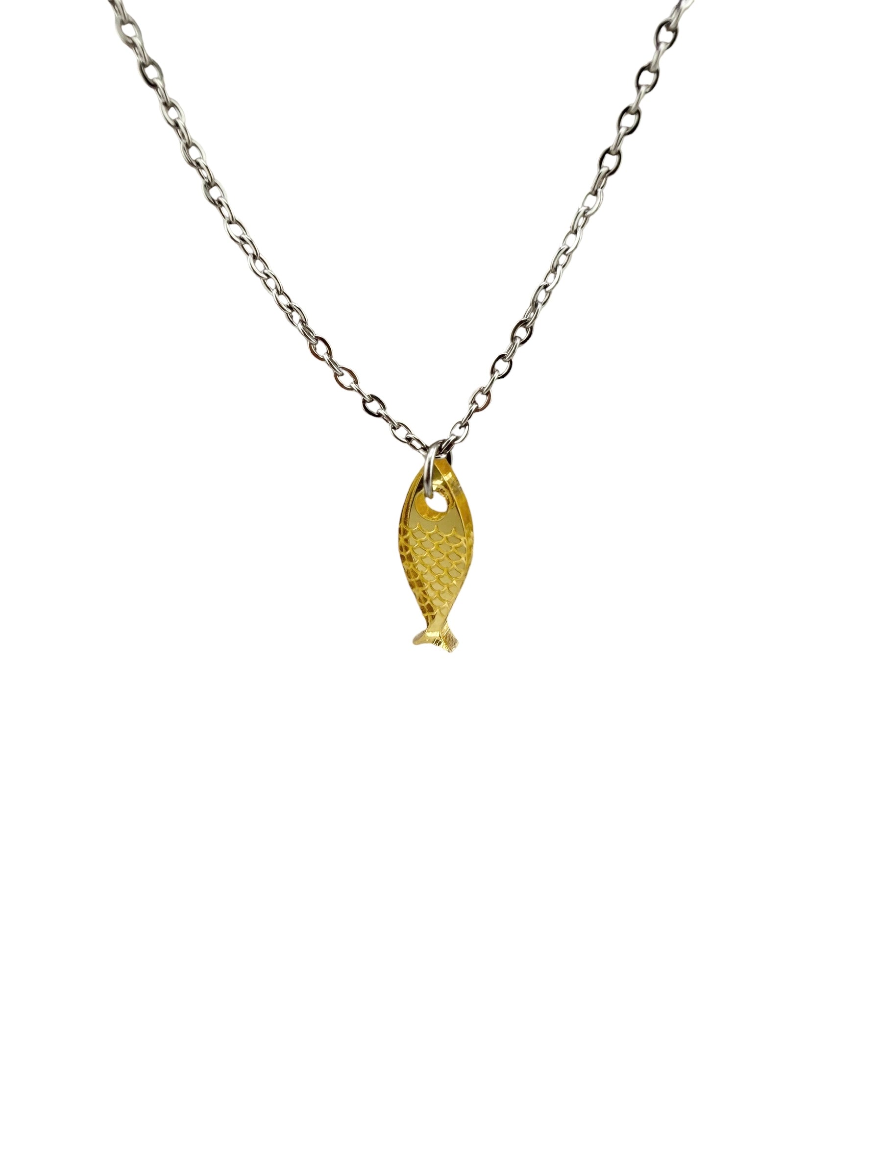 Acrylic Fish Charm Necklace