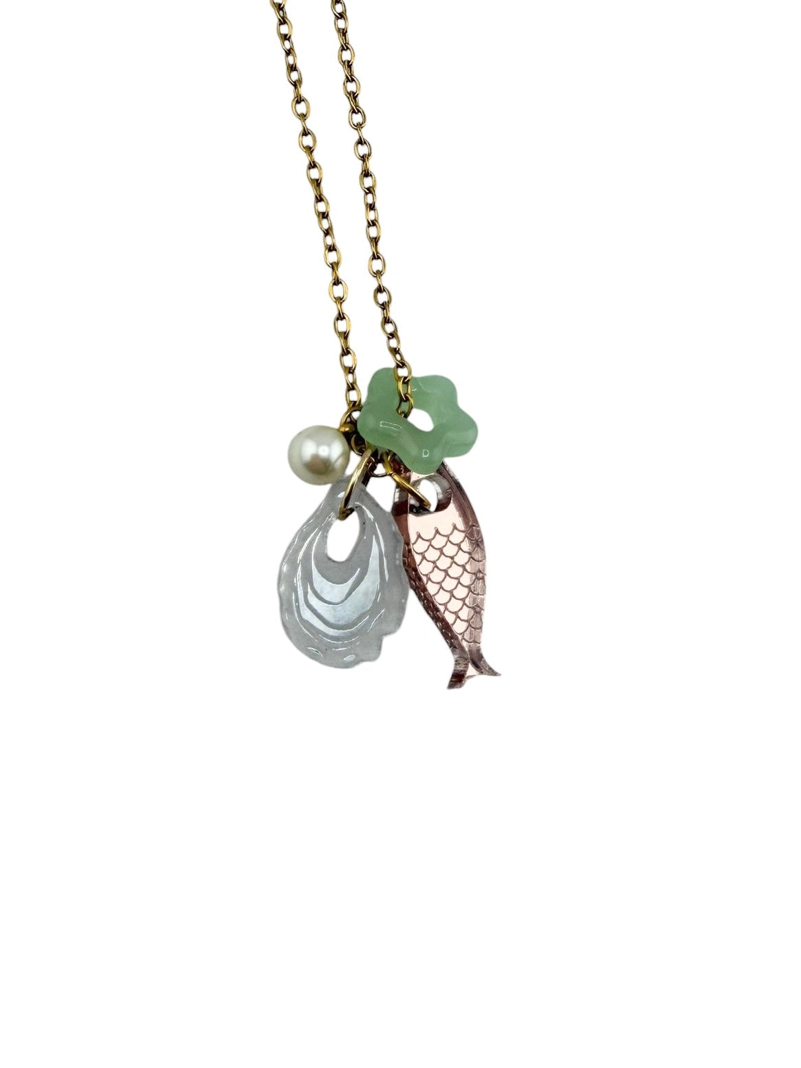 Jade-Inspired Flower Charm