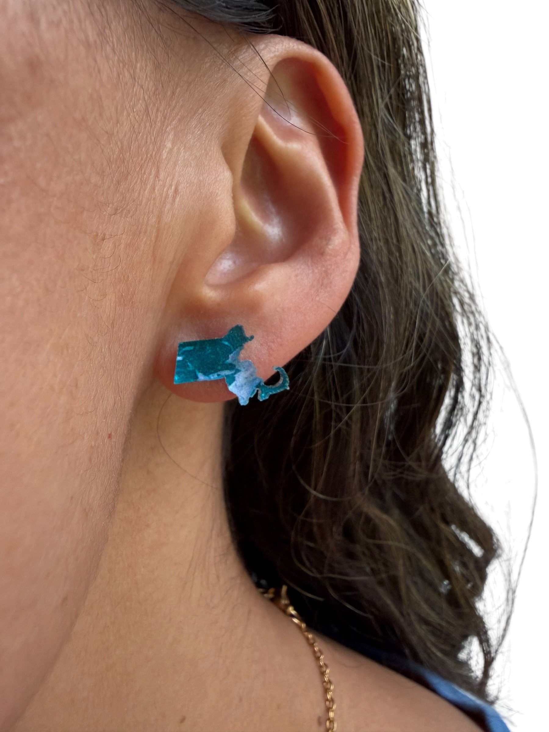 New England State Stud Earrings