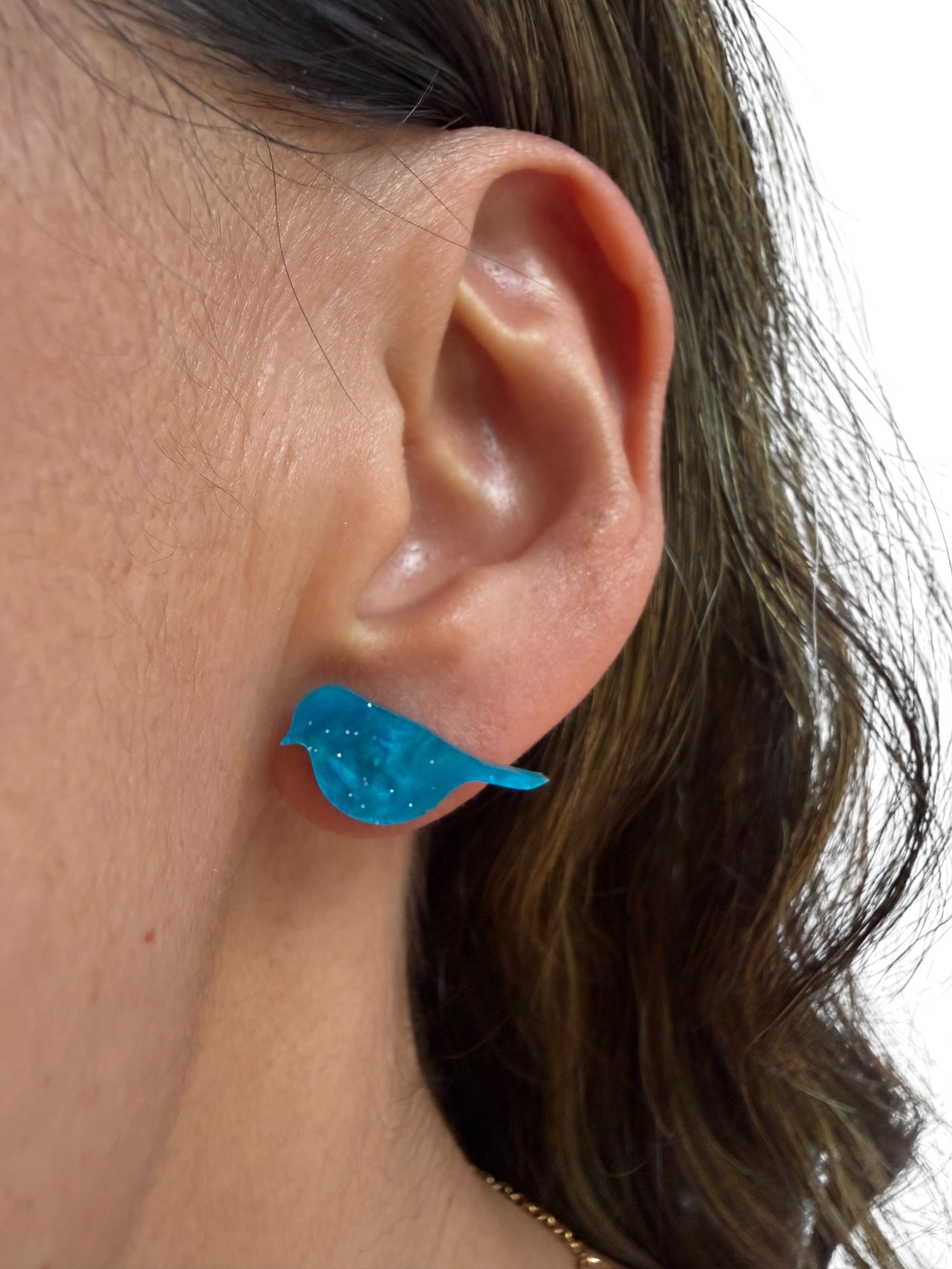 Bluebird Sparkle Stud Earrings