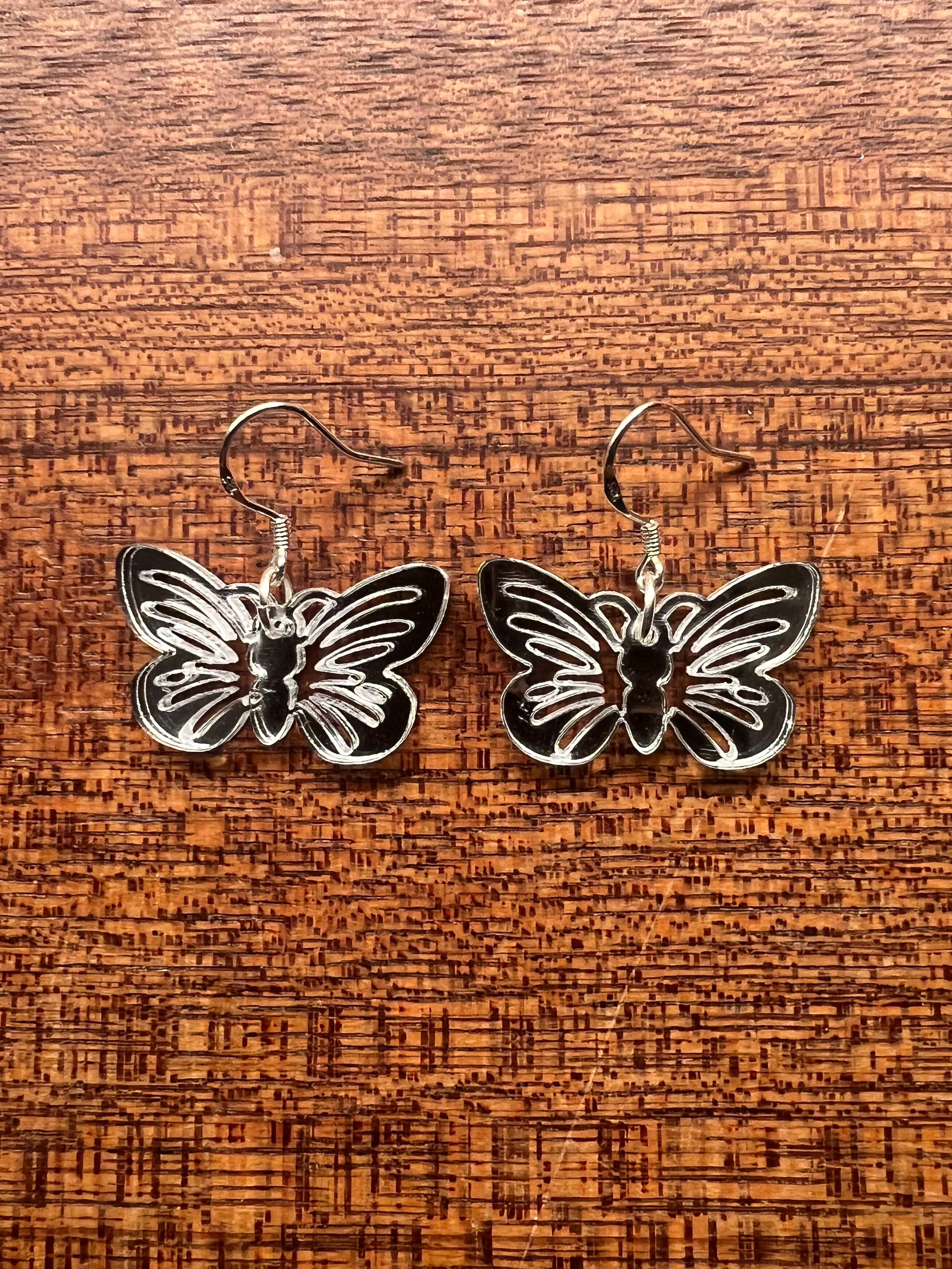 Acrylic Petite Flutter Earrings
