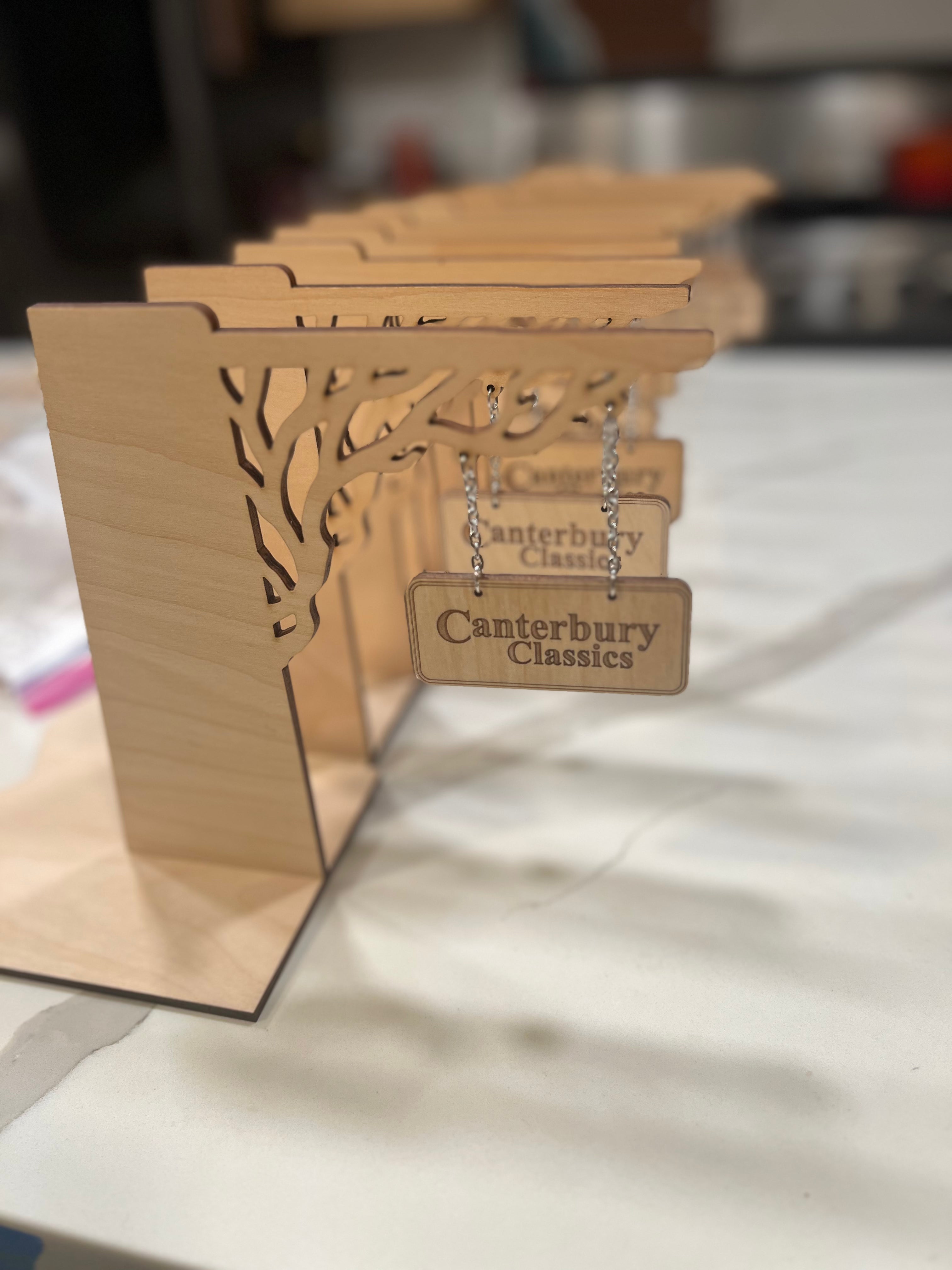 Personalized Wooden Bookshelf Tree Sign