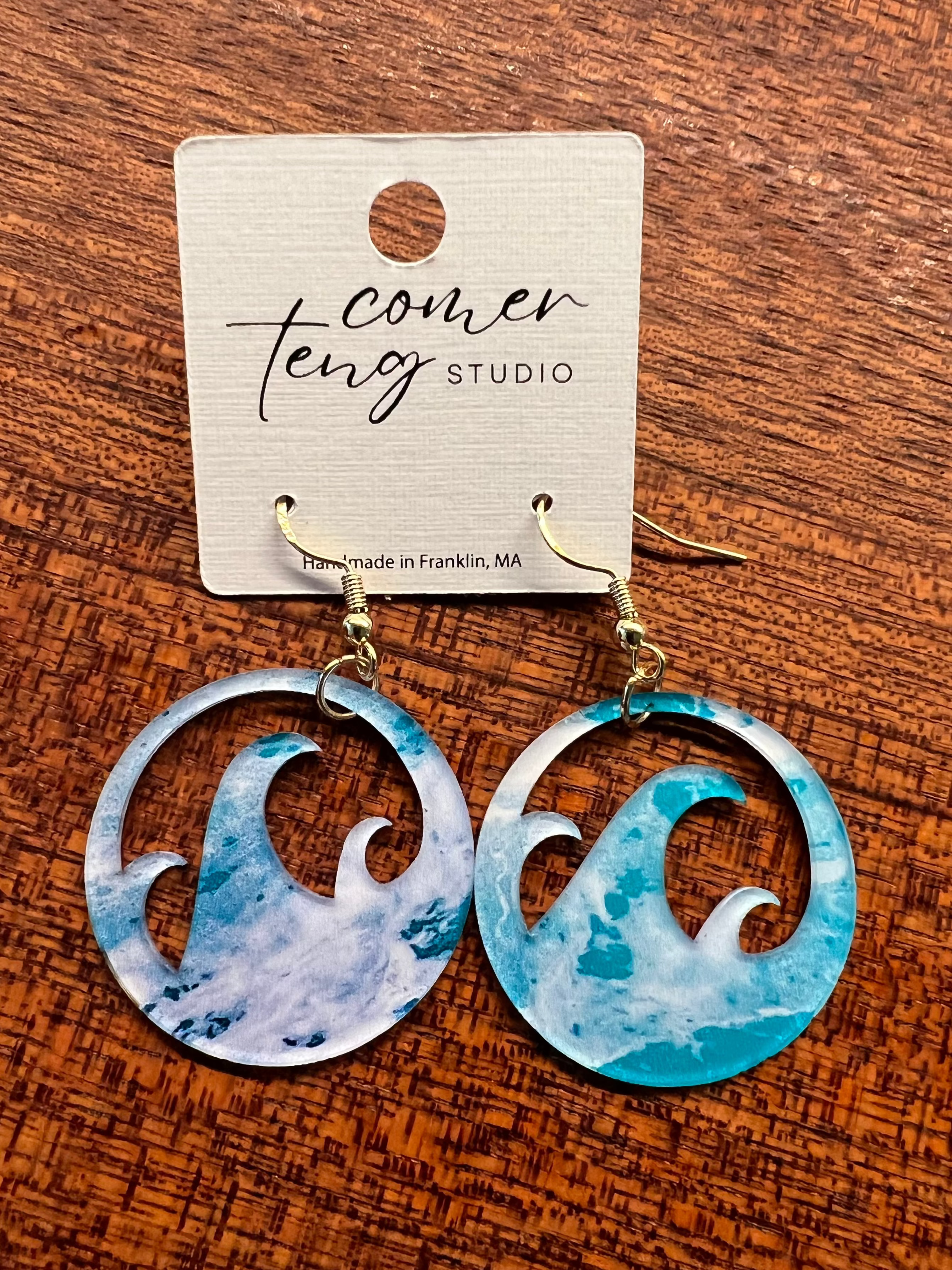 Acrylic Ocean Wave Earrings