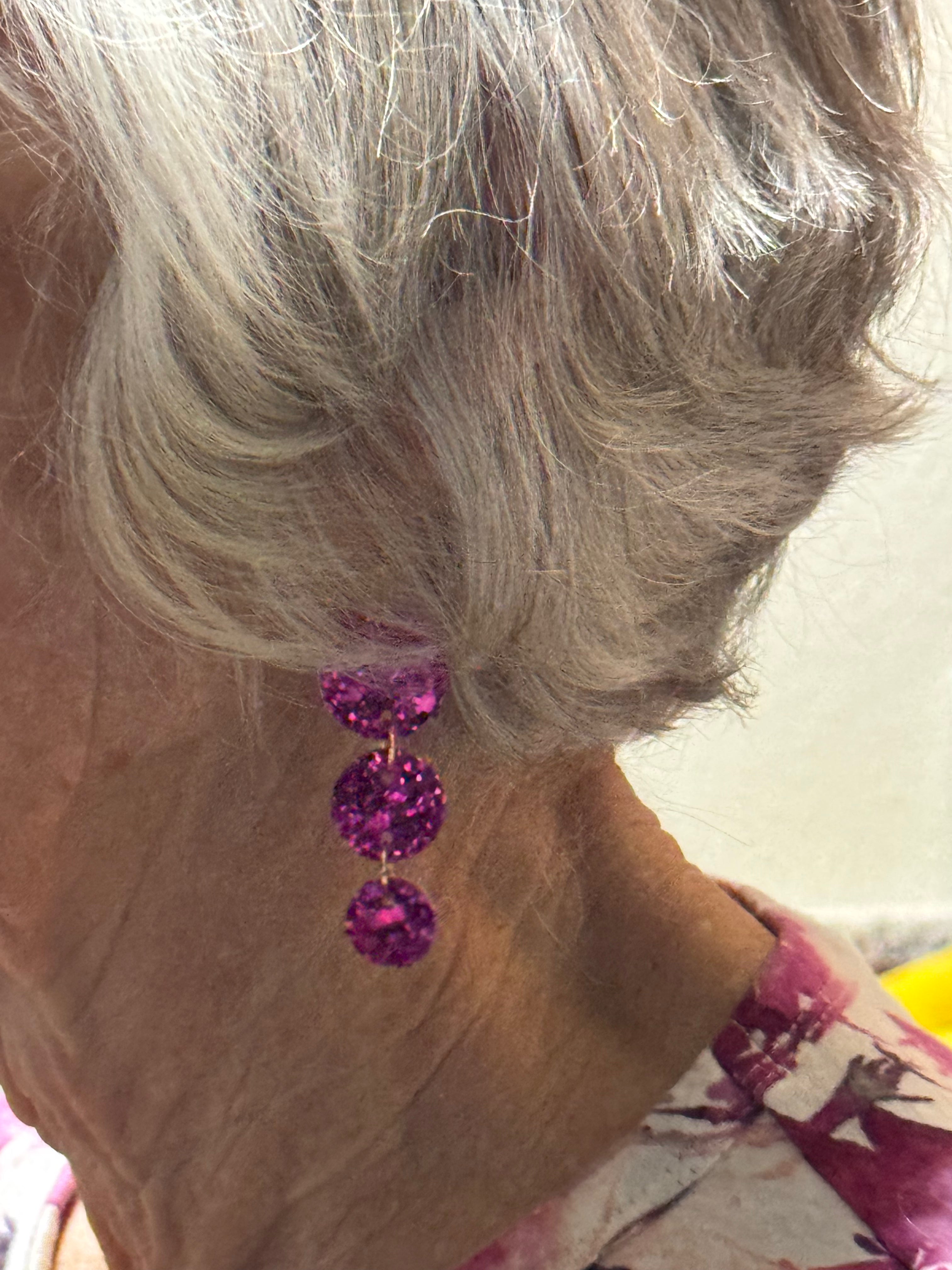 Pink Sparkle Trio Earrings