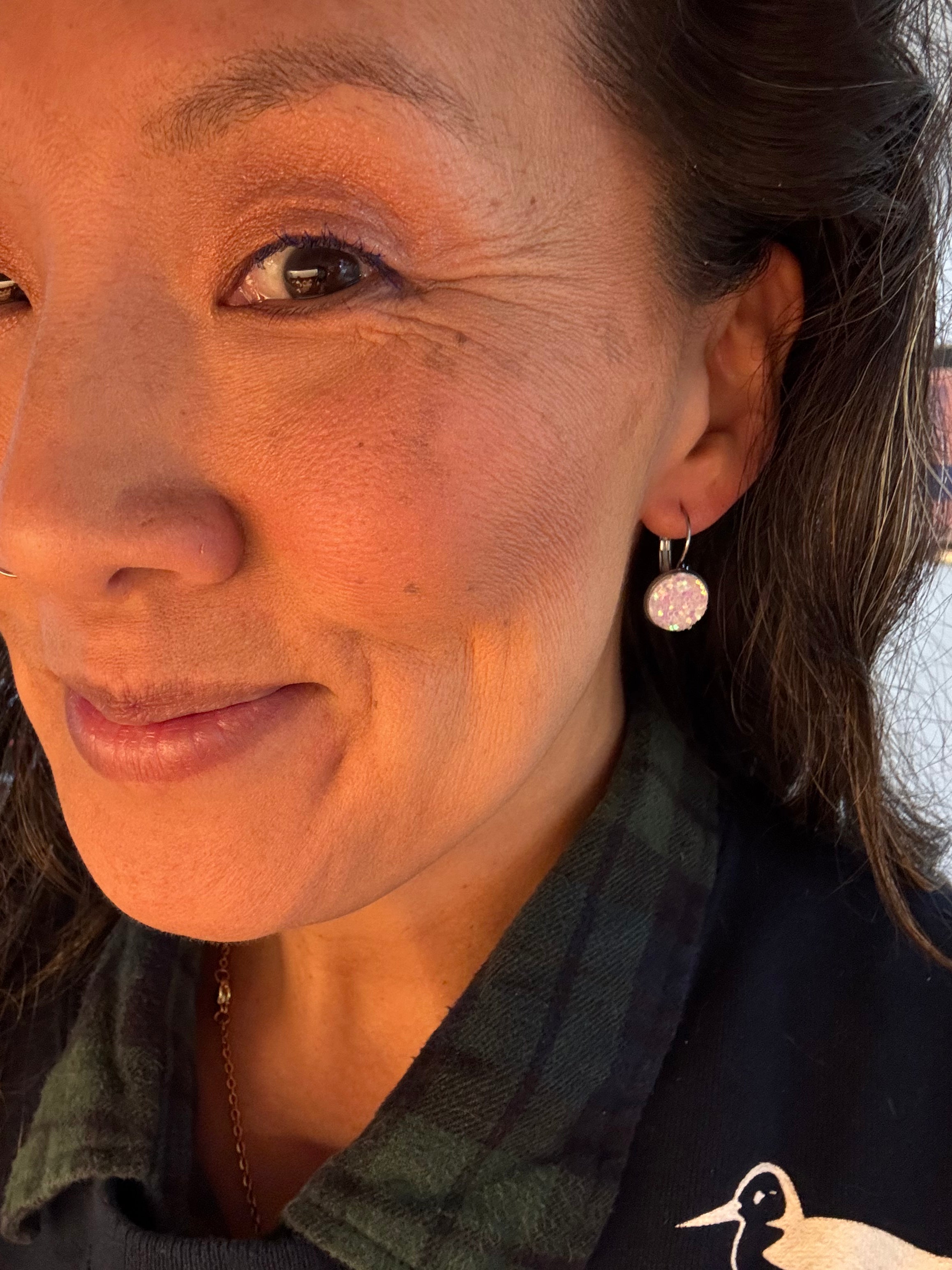 Sparkle Leverback Earrings