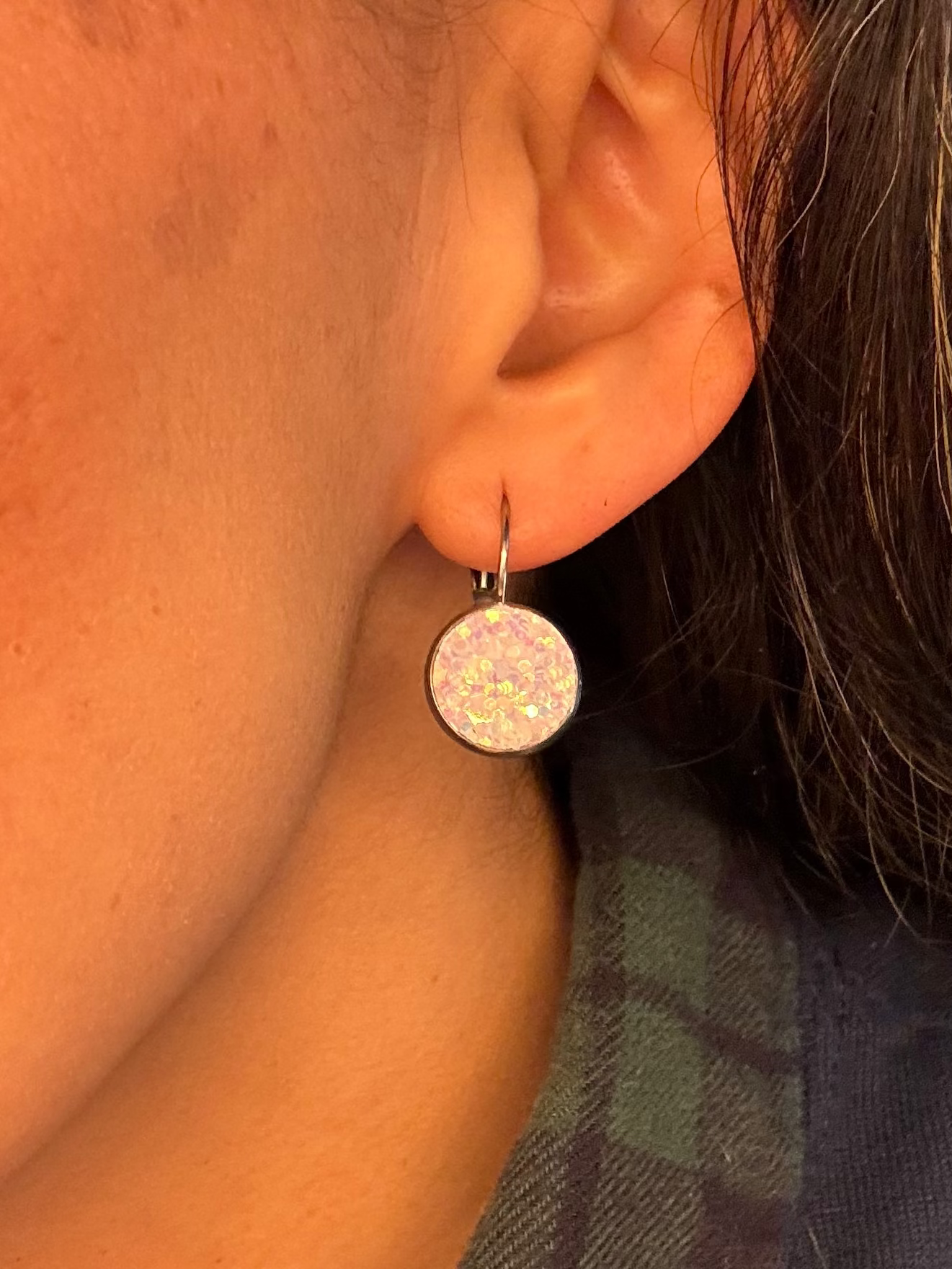 Sparkle Leverback Earrings