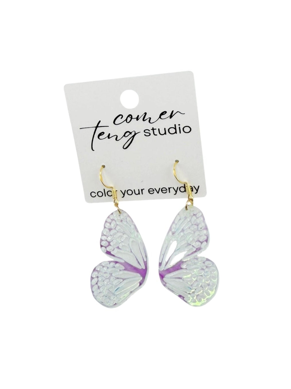 Iridescent Butterfly Earrings