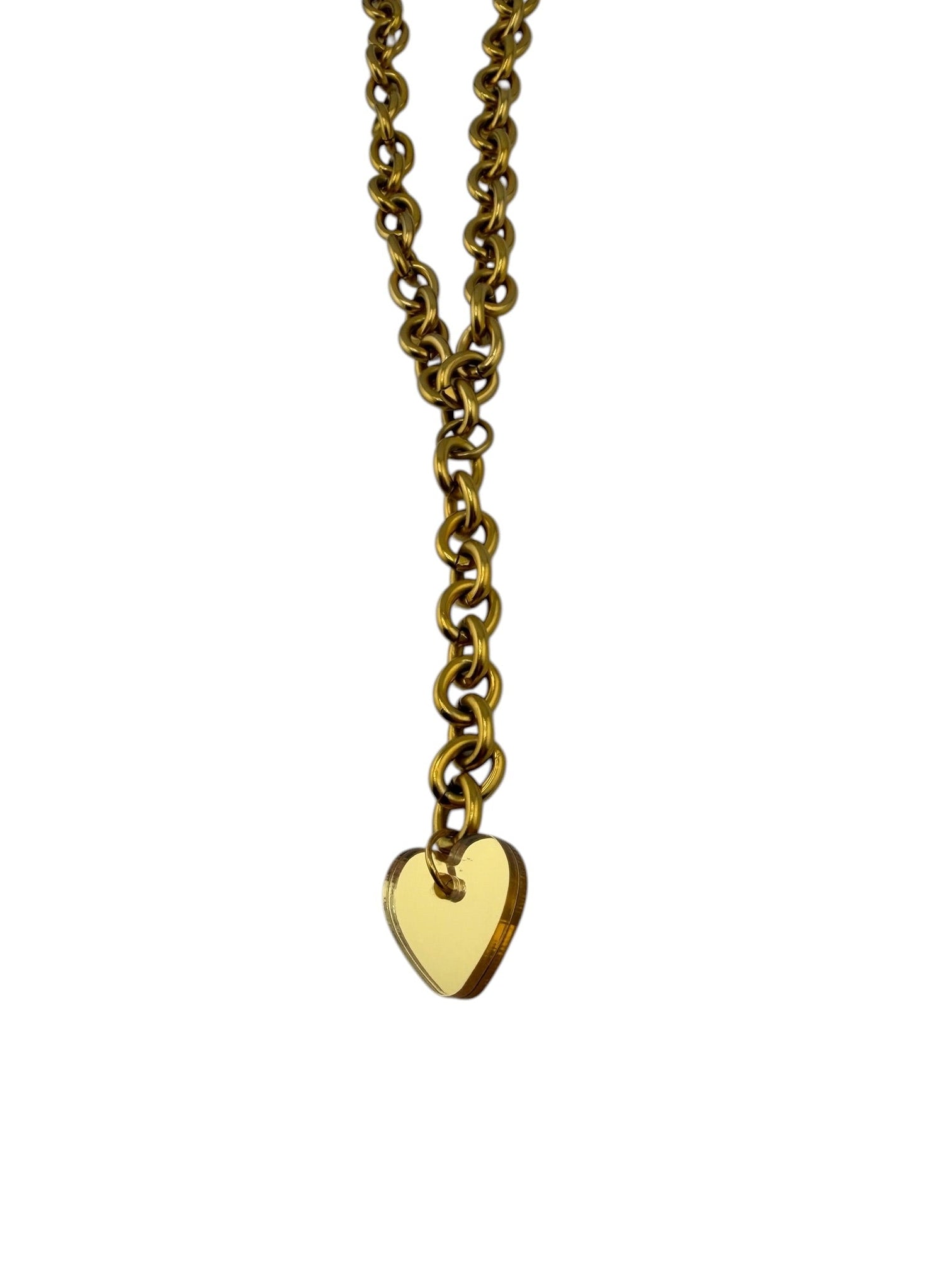 With Love Heart Charm Jewelry Set (Necklace + Hoops)