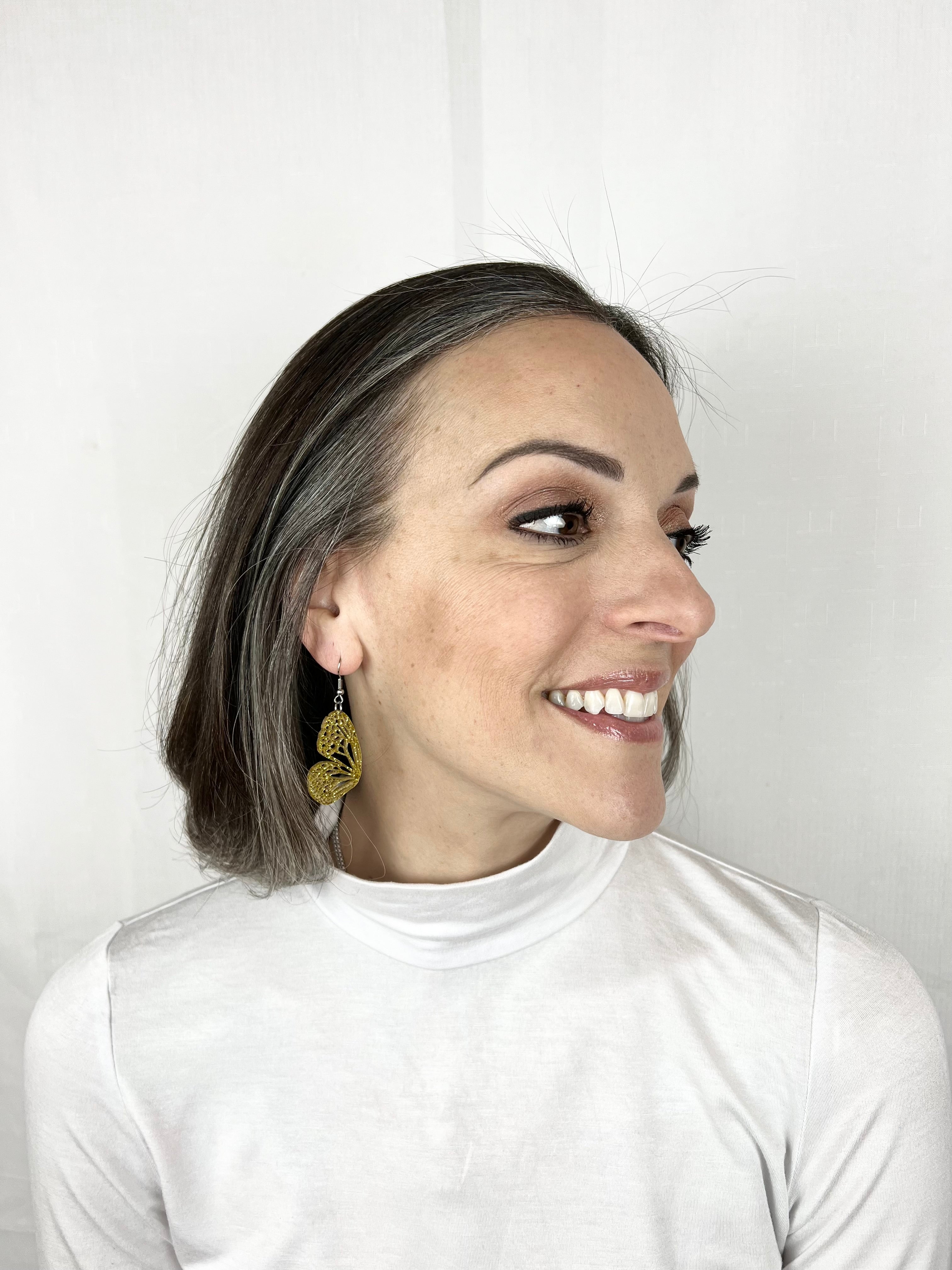 Mini Sparkle Acrylic Butterfly Earrings