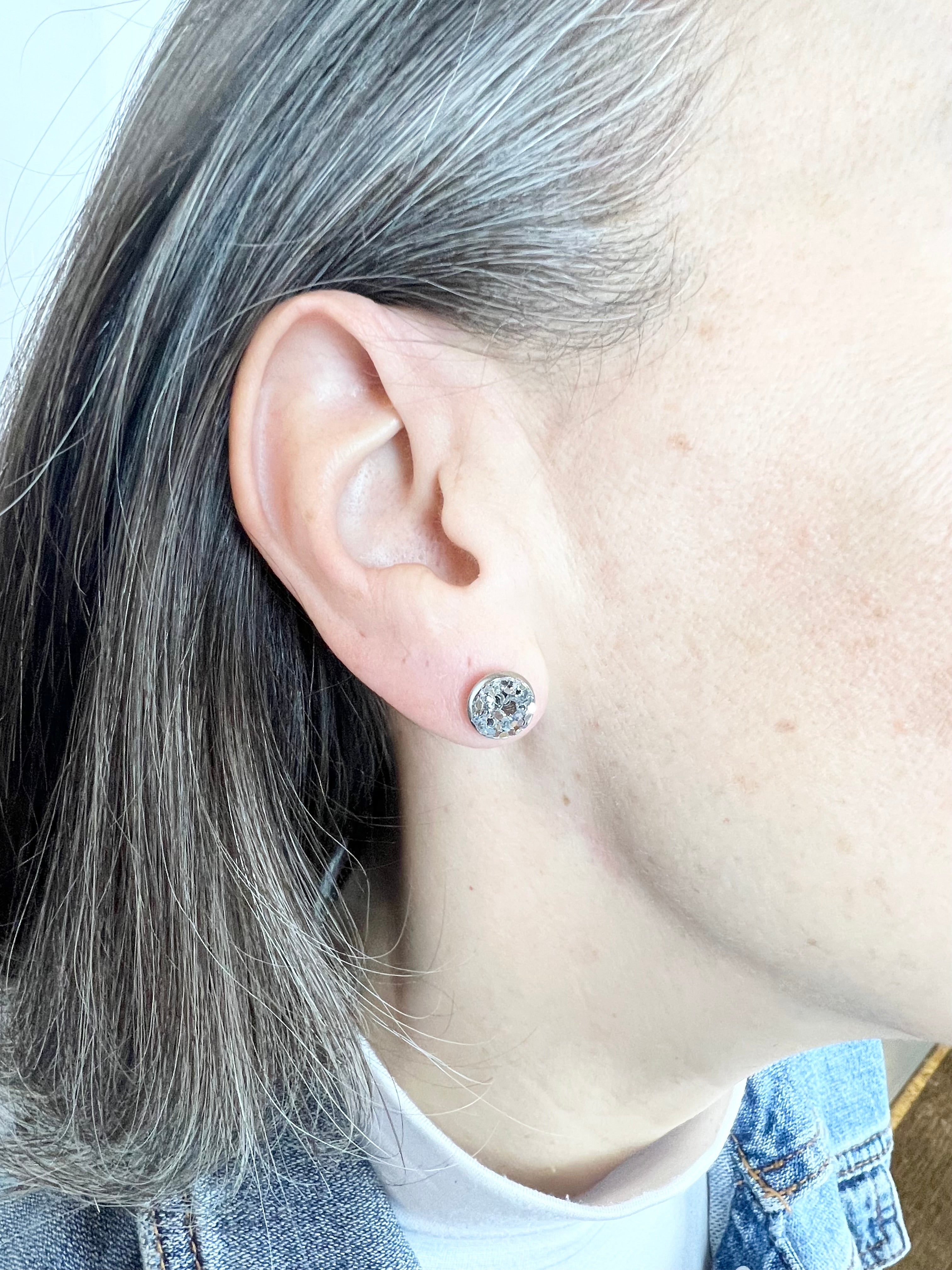 Sparkle Stud Earrings-Three Sizes!