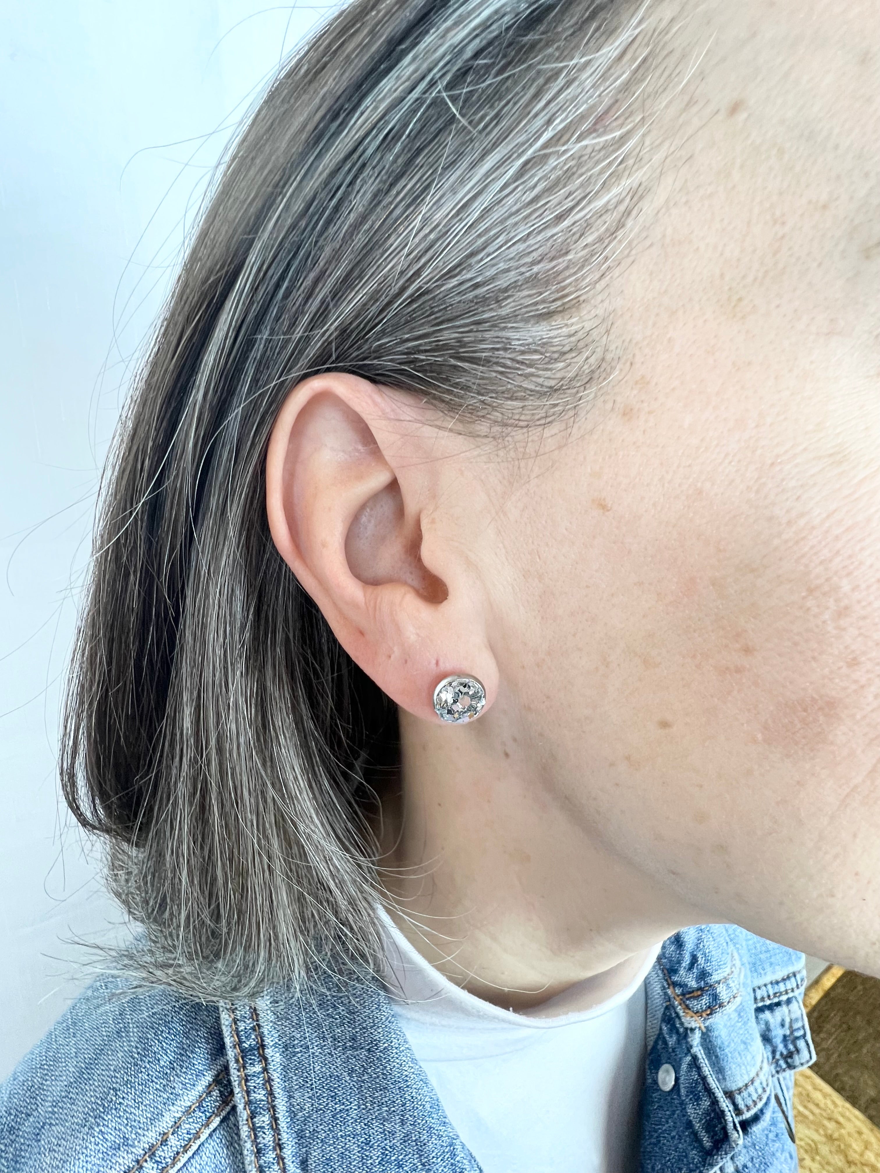 Sparkle Stud Earrings-Three Sizes!