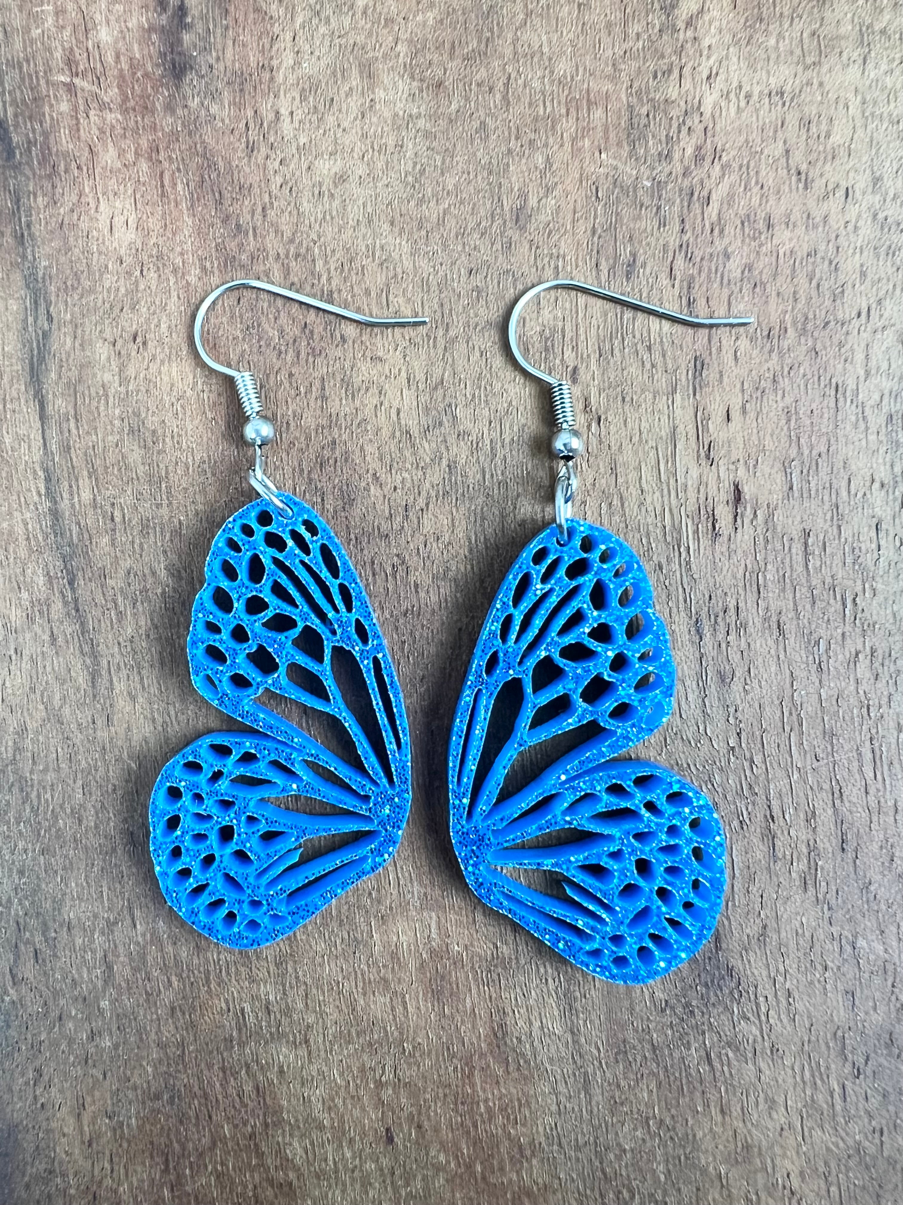 Sparkle Acrylic Butterfly Earrings