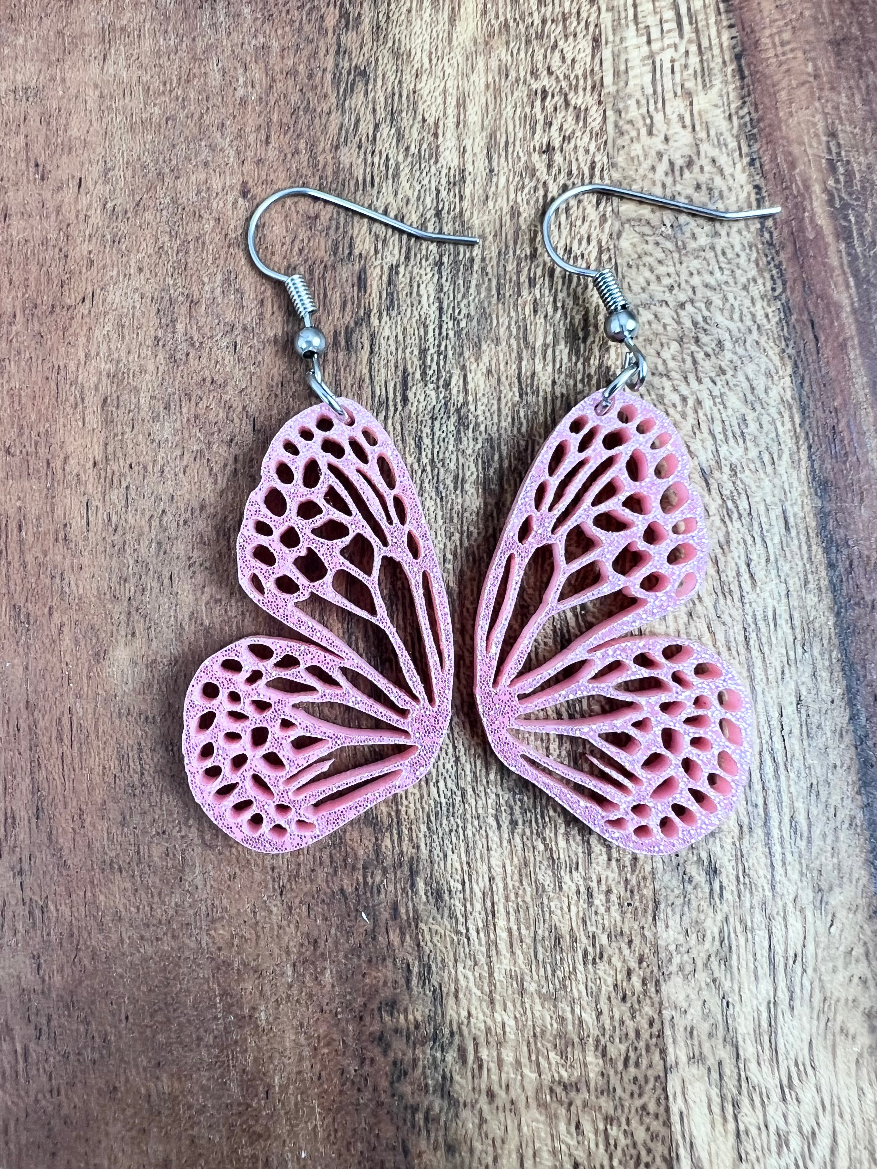 Sparkle Acrylic Butterfly Earrings