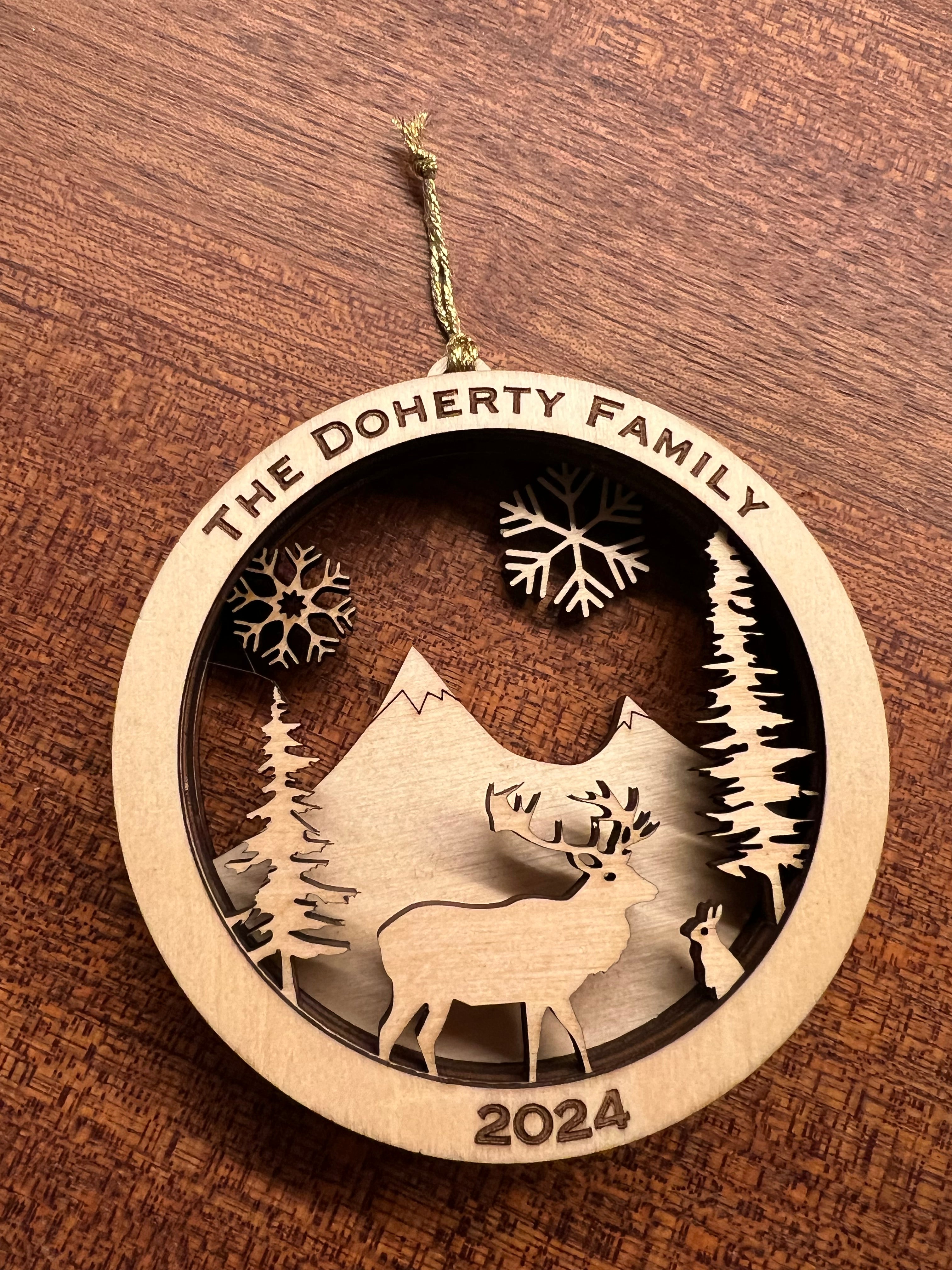Personalized Wooden Ornament
