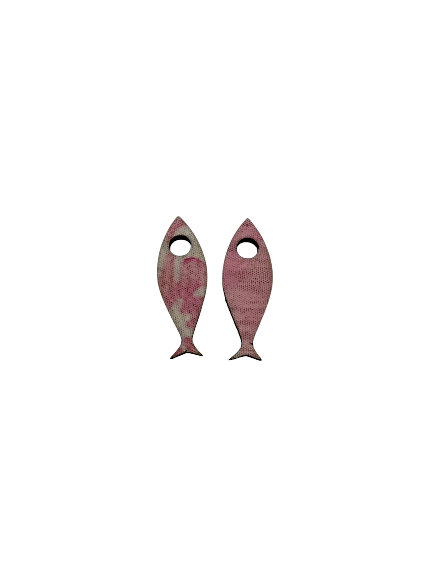Fish Charm Hoop Earrings