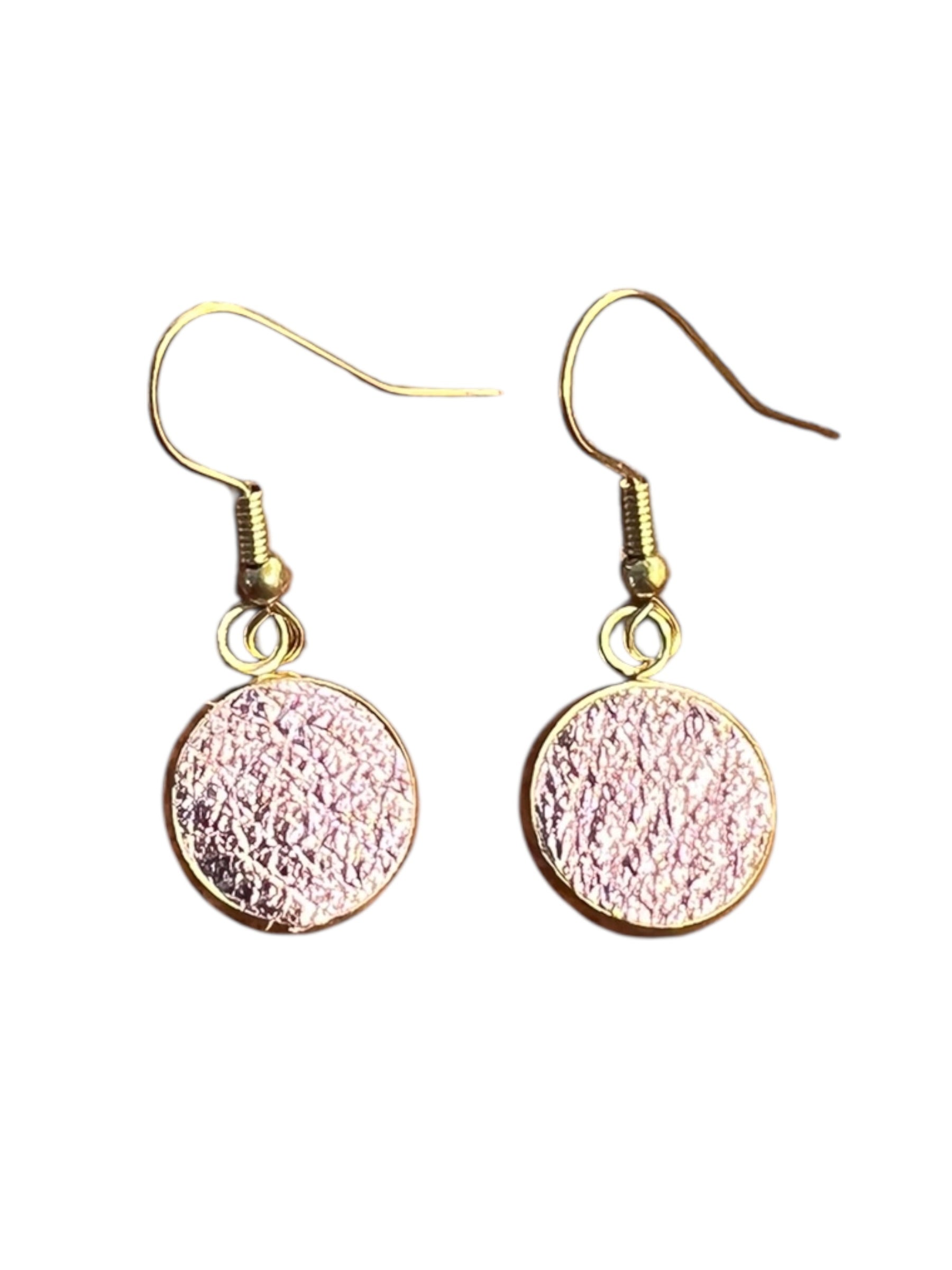 Light Pink Mini Lantern Earrings — 12 mm — Stainless Steel or Gold Plated