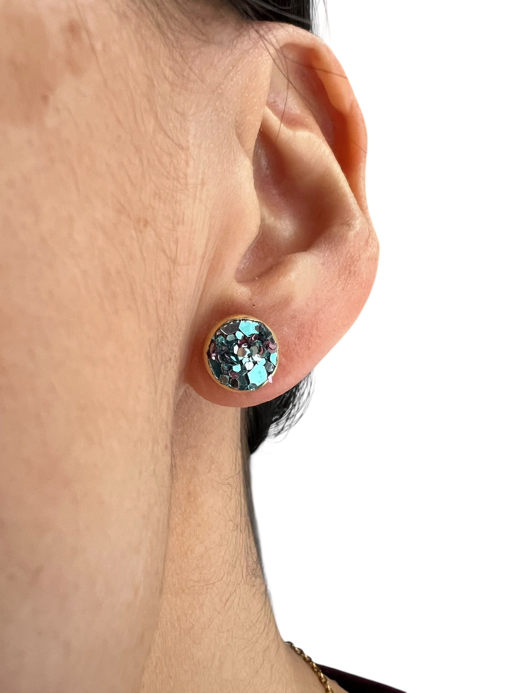 Mermaid Sparkle Stud Earrings