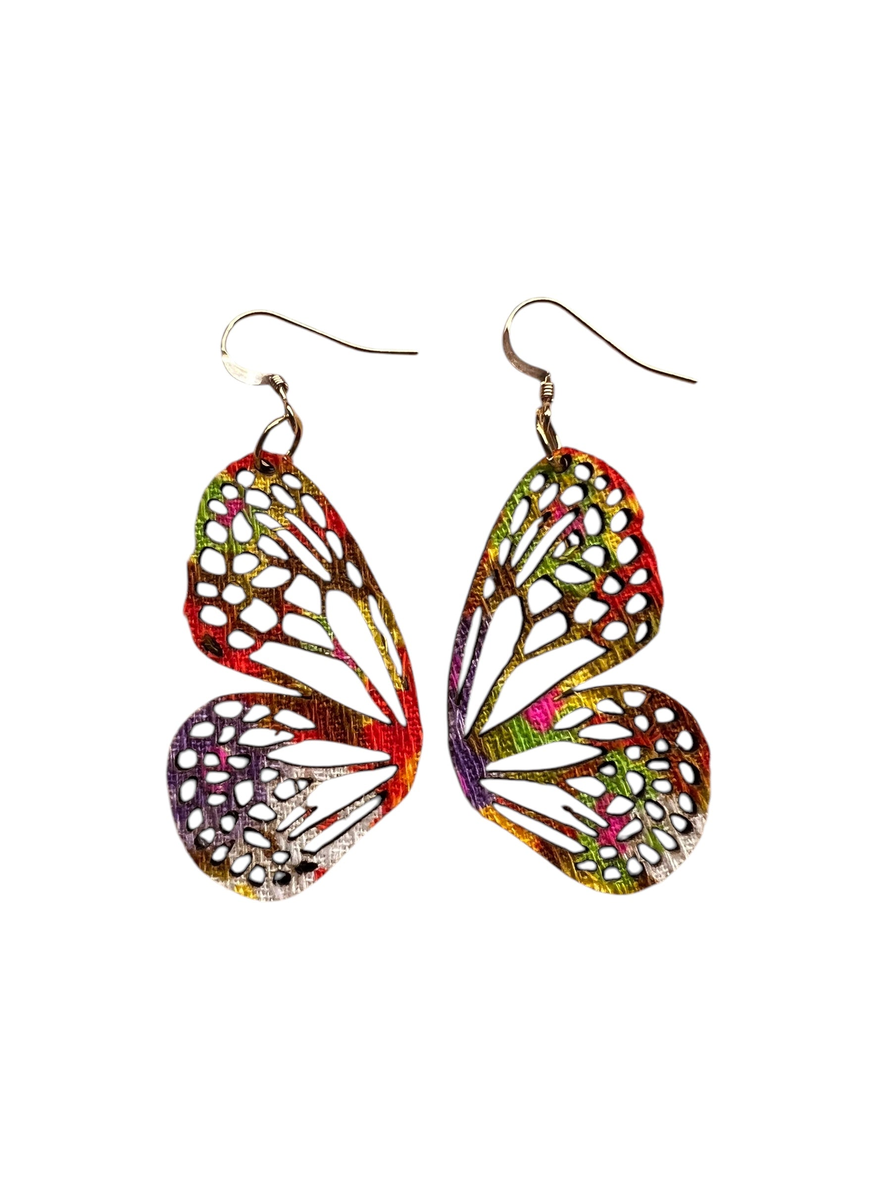 Retro Floral Butterfly Wing