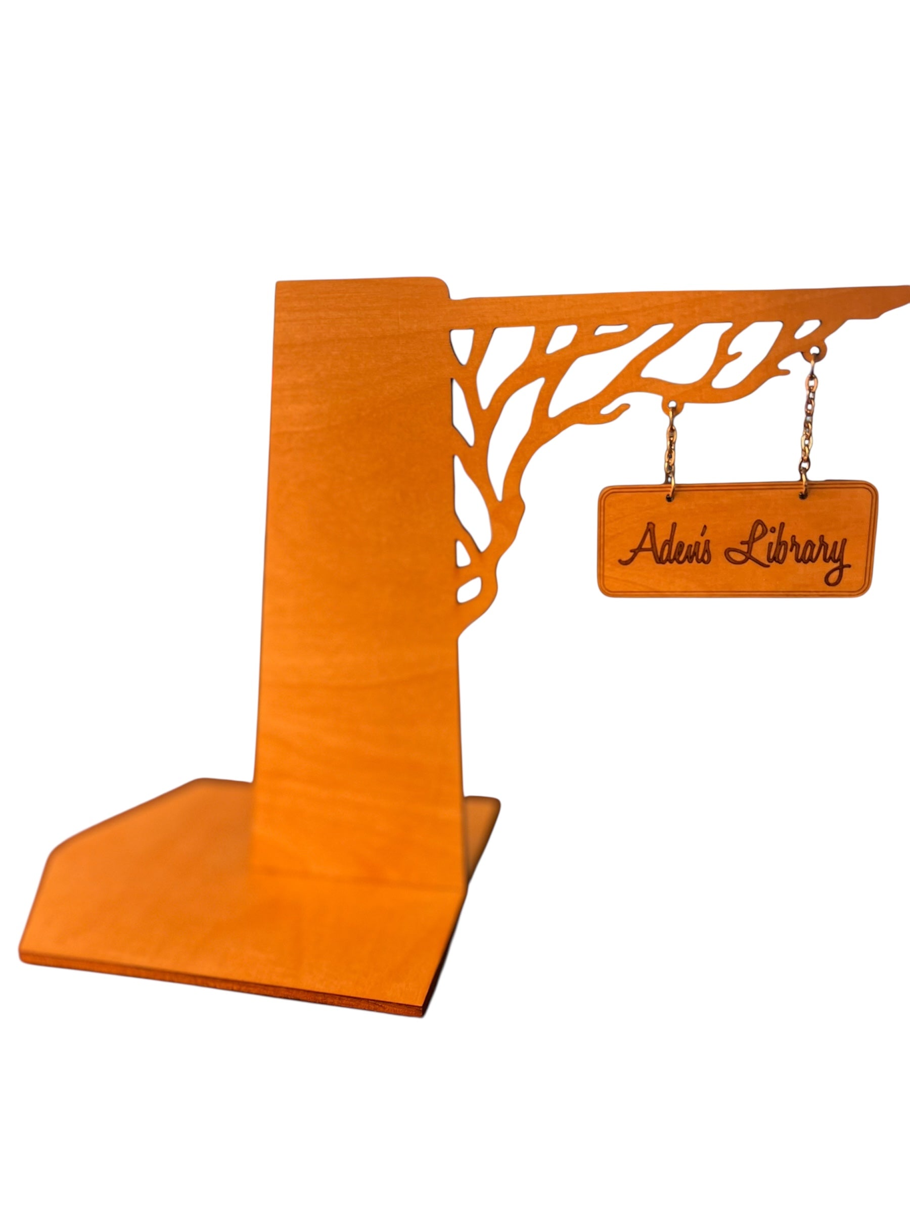 Personalized Wooden Bookshelf Tree Sign