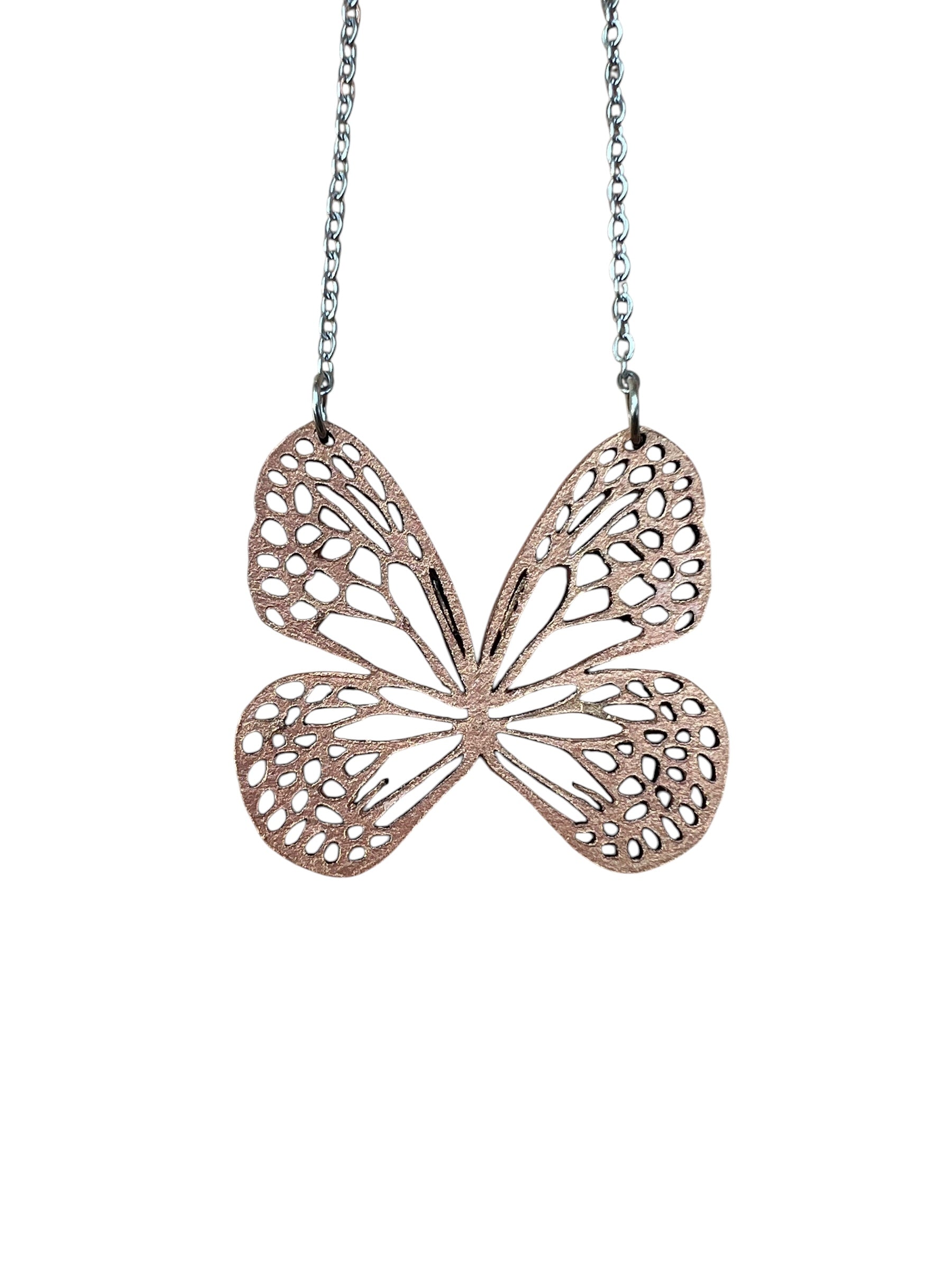 Painted Butterfly Charm Necklace