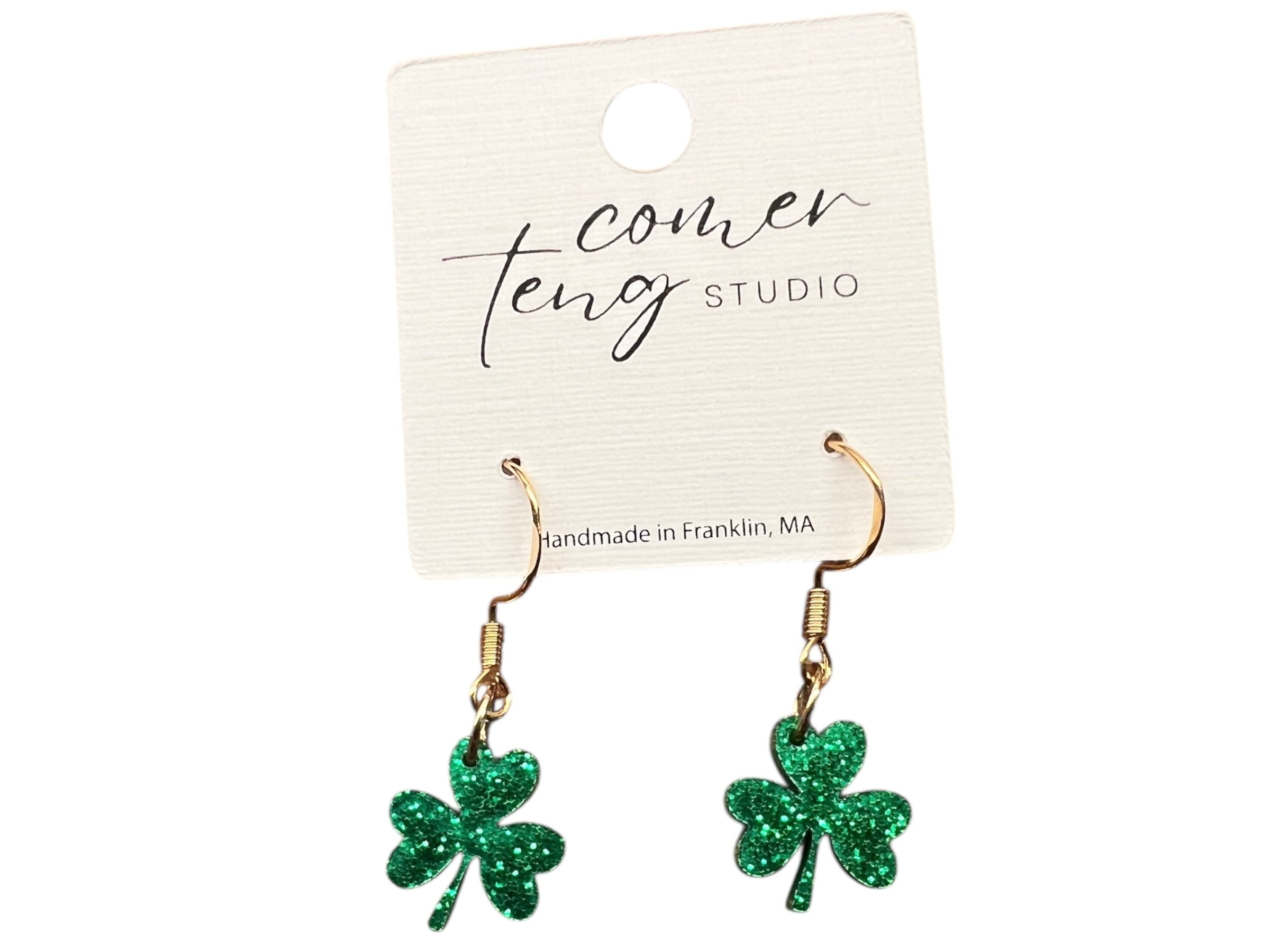 Sparkle Shamrock Earrings