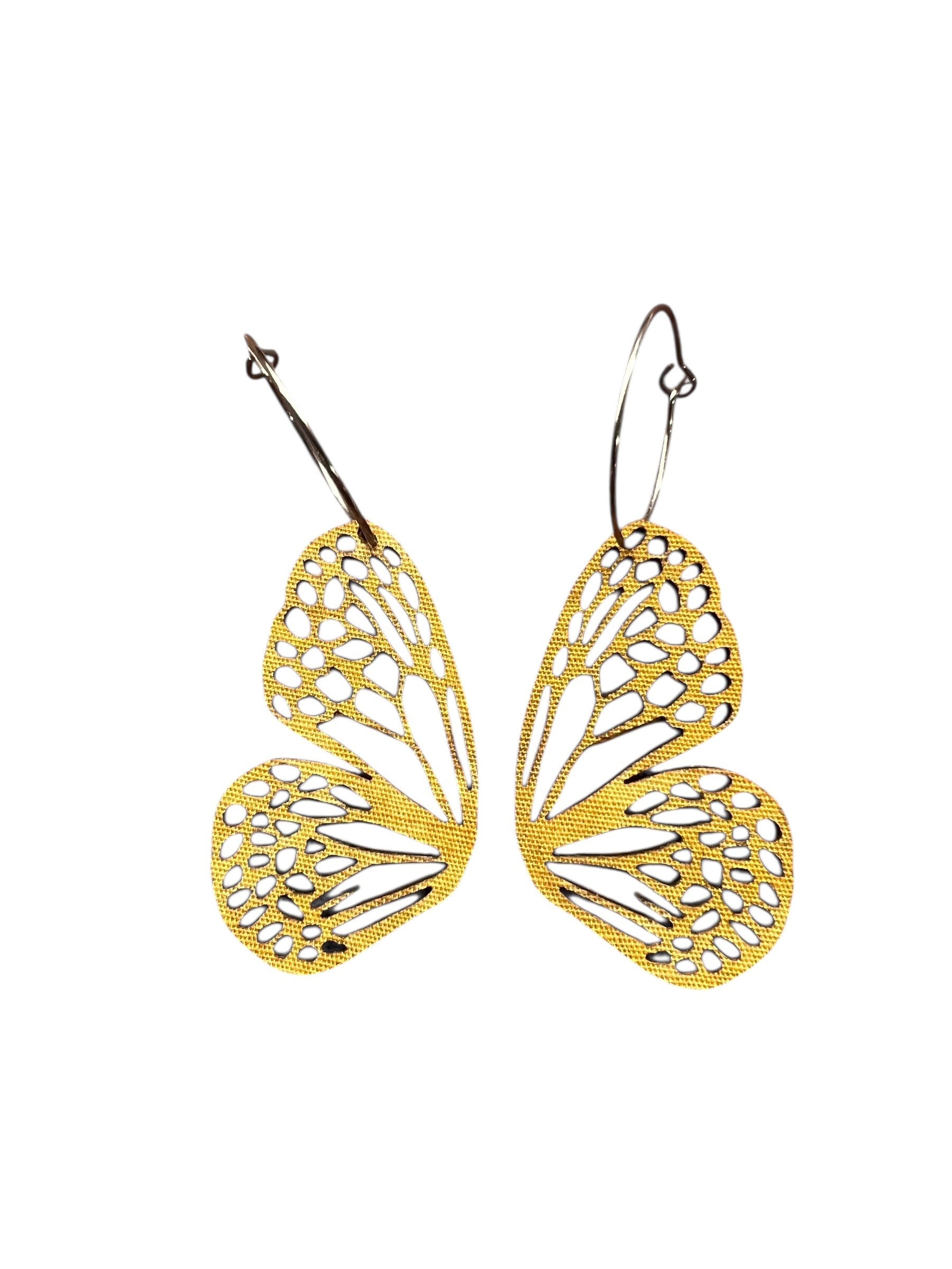Sun & Sky Butterfly Hoop Earrings