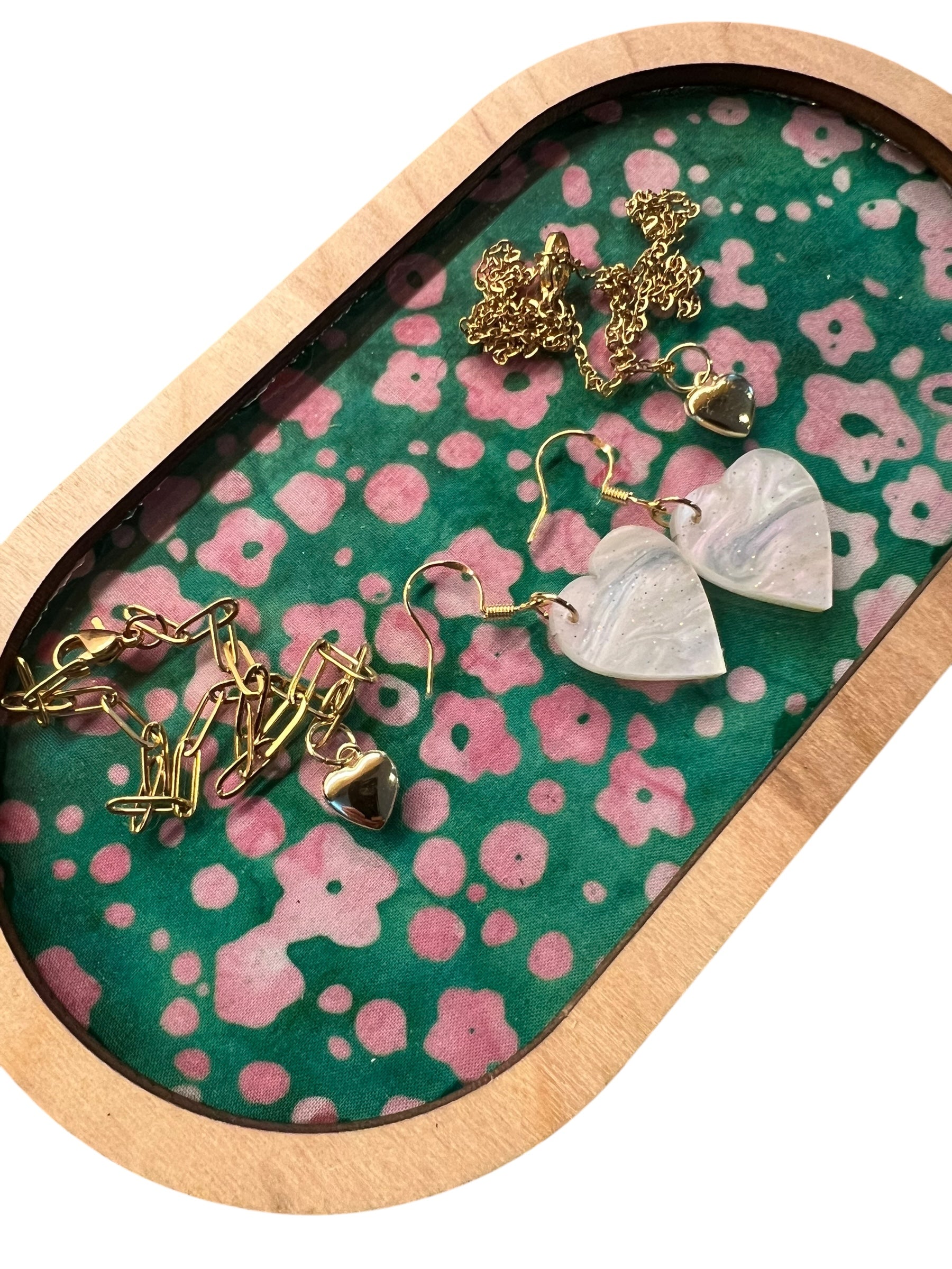 Everyday Keepsake Tray – Green & Blush Floral