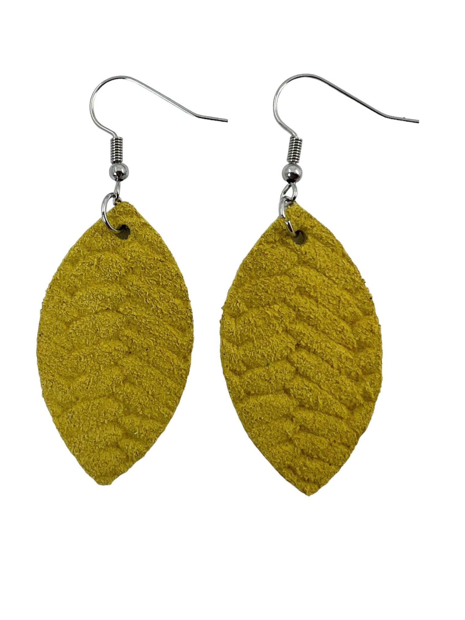 Mini Fishtail Leather Leaf Earrings Collection