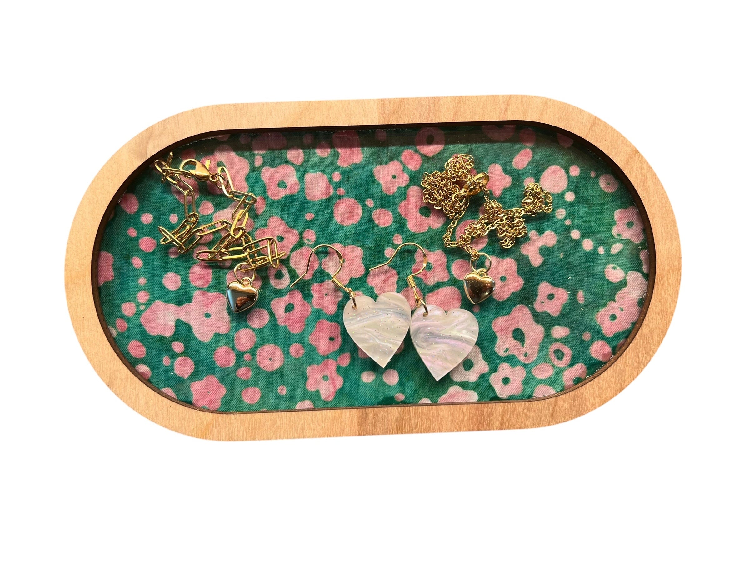 Everyday Keepsake Tray – Green & Blush Floral