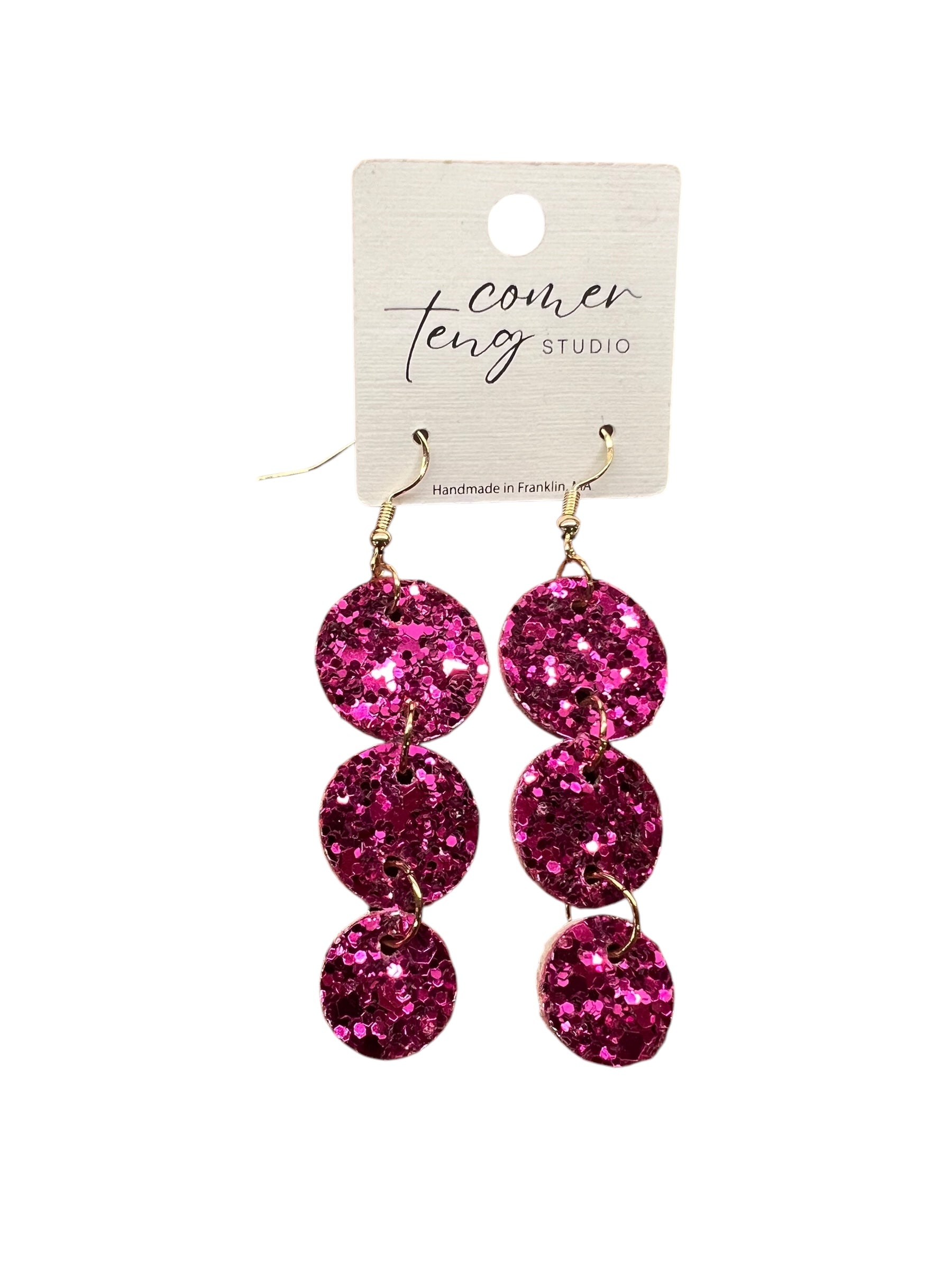 Pink Sparkle Trio Earrings