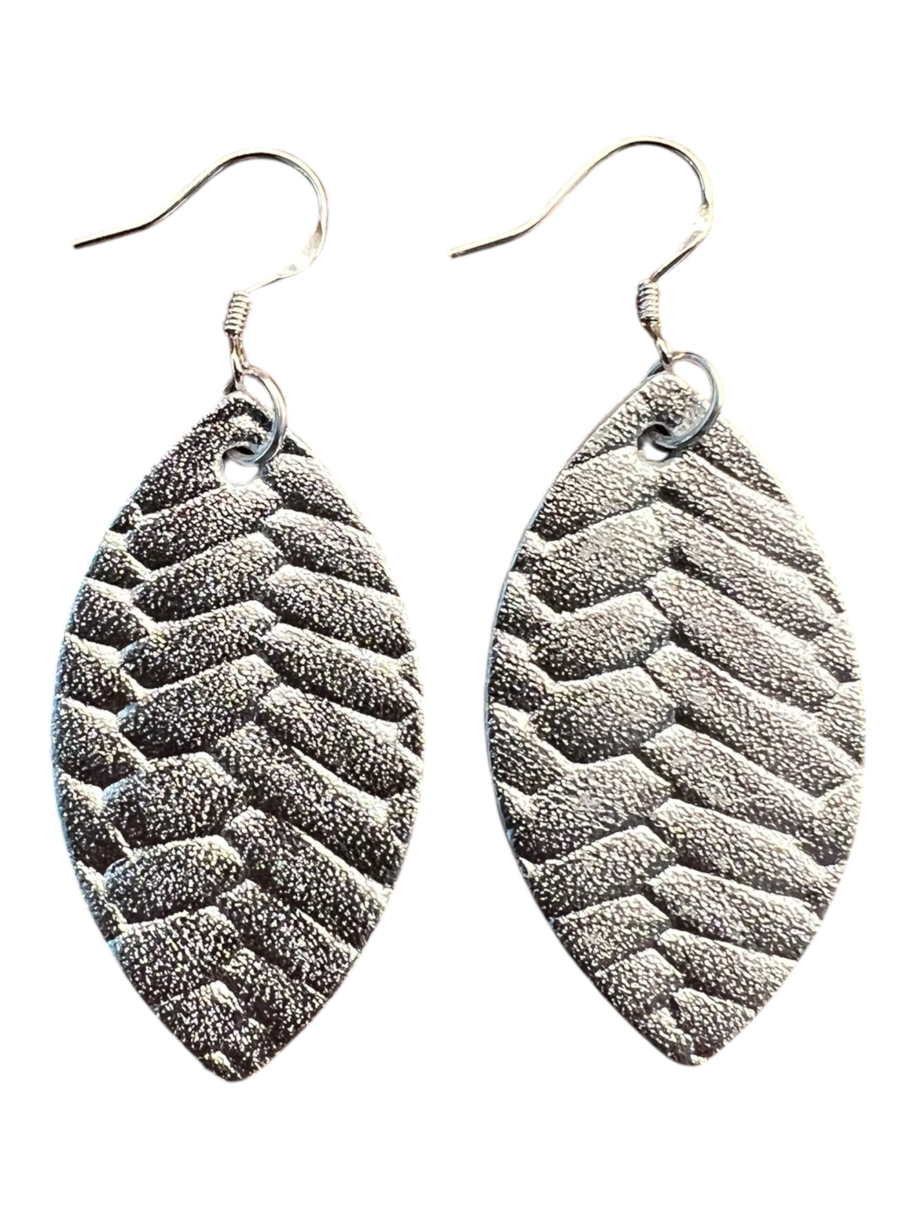 Mini Fishtail Leather Leaf Earrings Collection