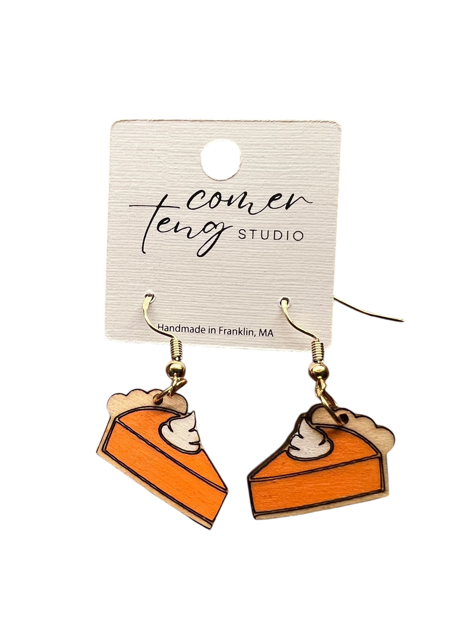 Pumpkin Pie Slice Earrings