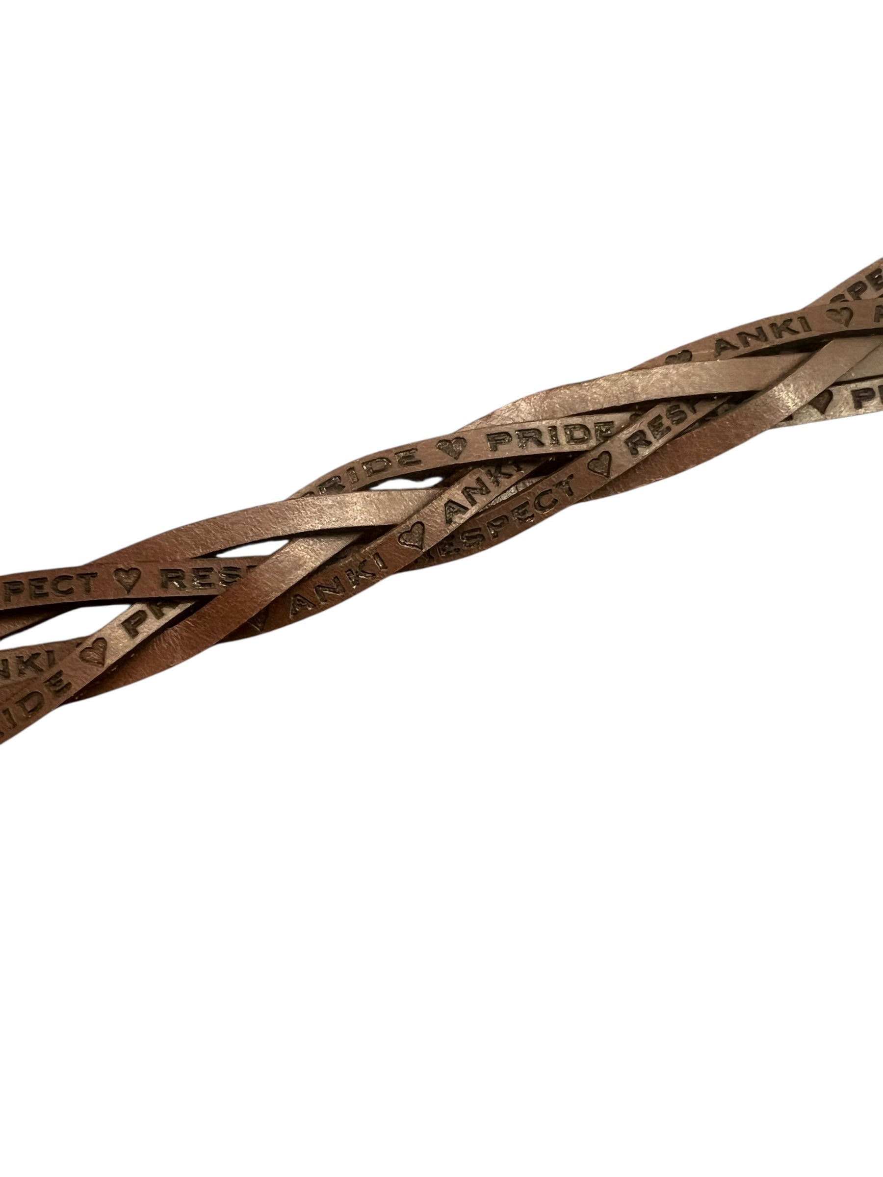 Personalized Braided Leather Cuff