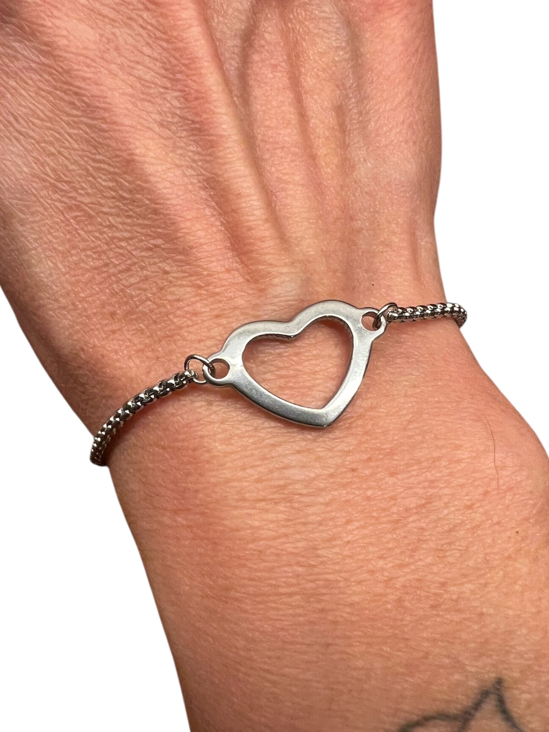 Heart Charm Bolo Bracelet