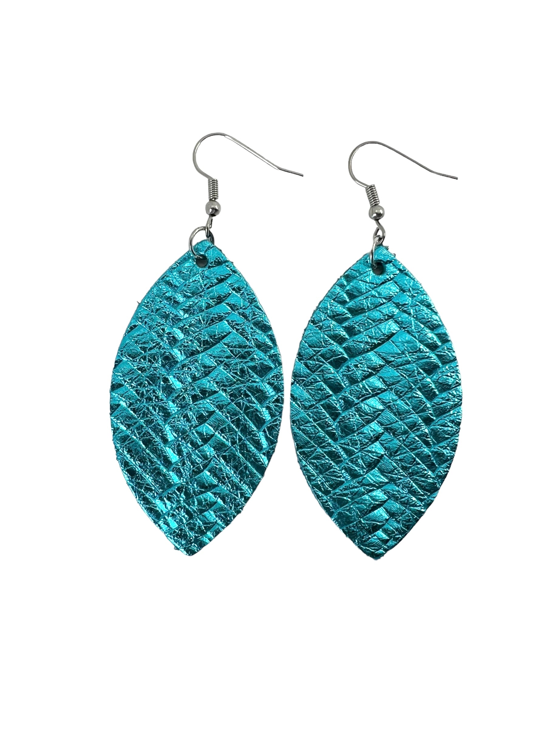Mini Fishtail Leather Leaf Earrings Collection