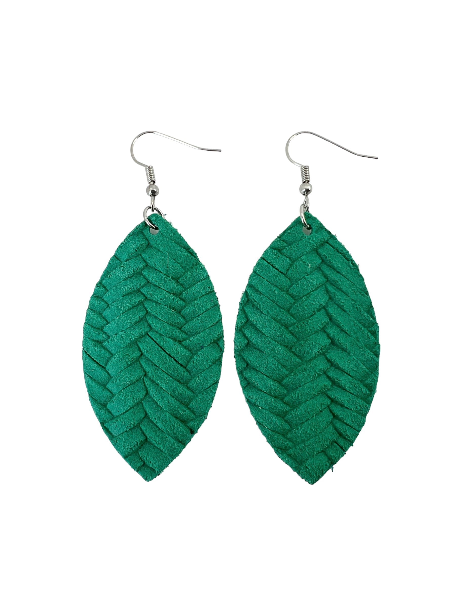 Mini Fishtail Leather Leaf Earrings Collection