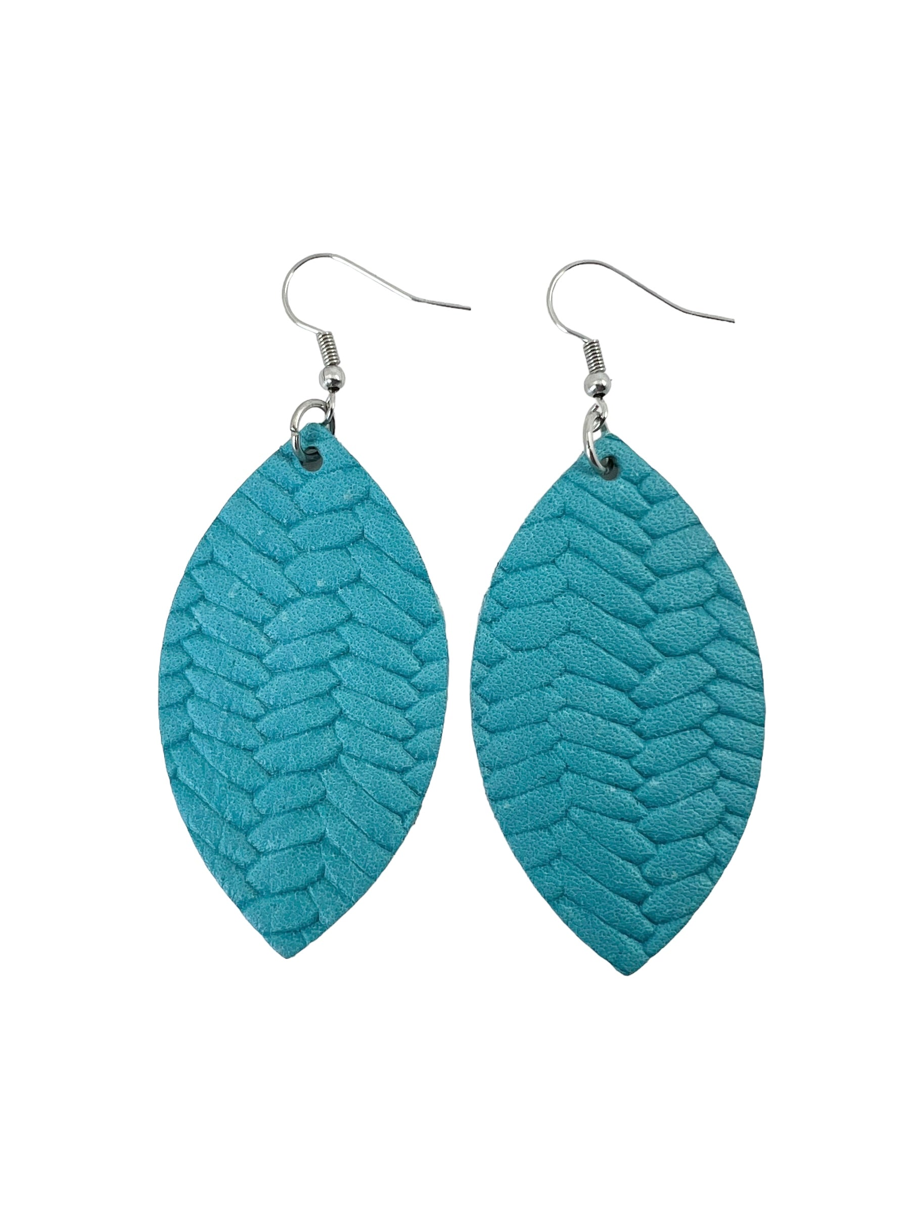 Mini Fishtail Leather Leaf Earrings Collection