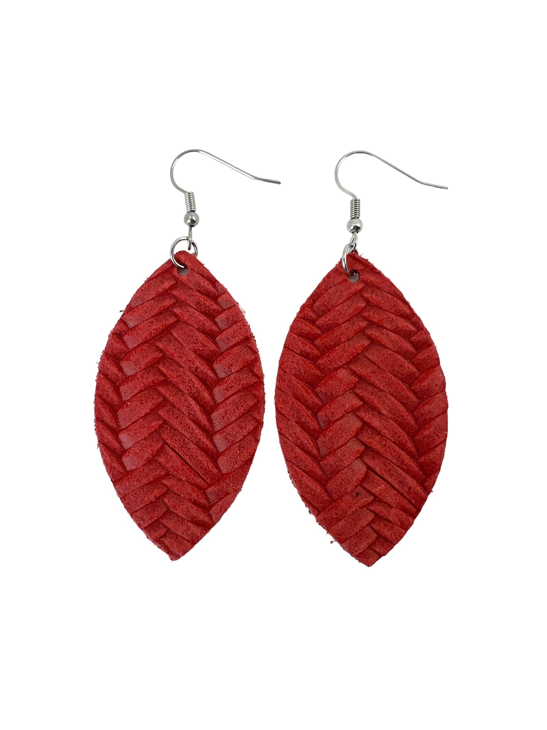 Mini Fishtail Leather Leaf Earrings Collection