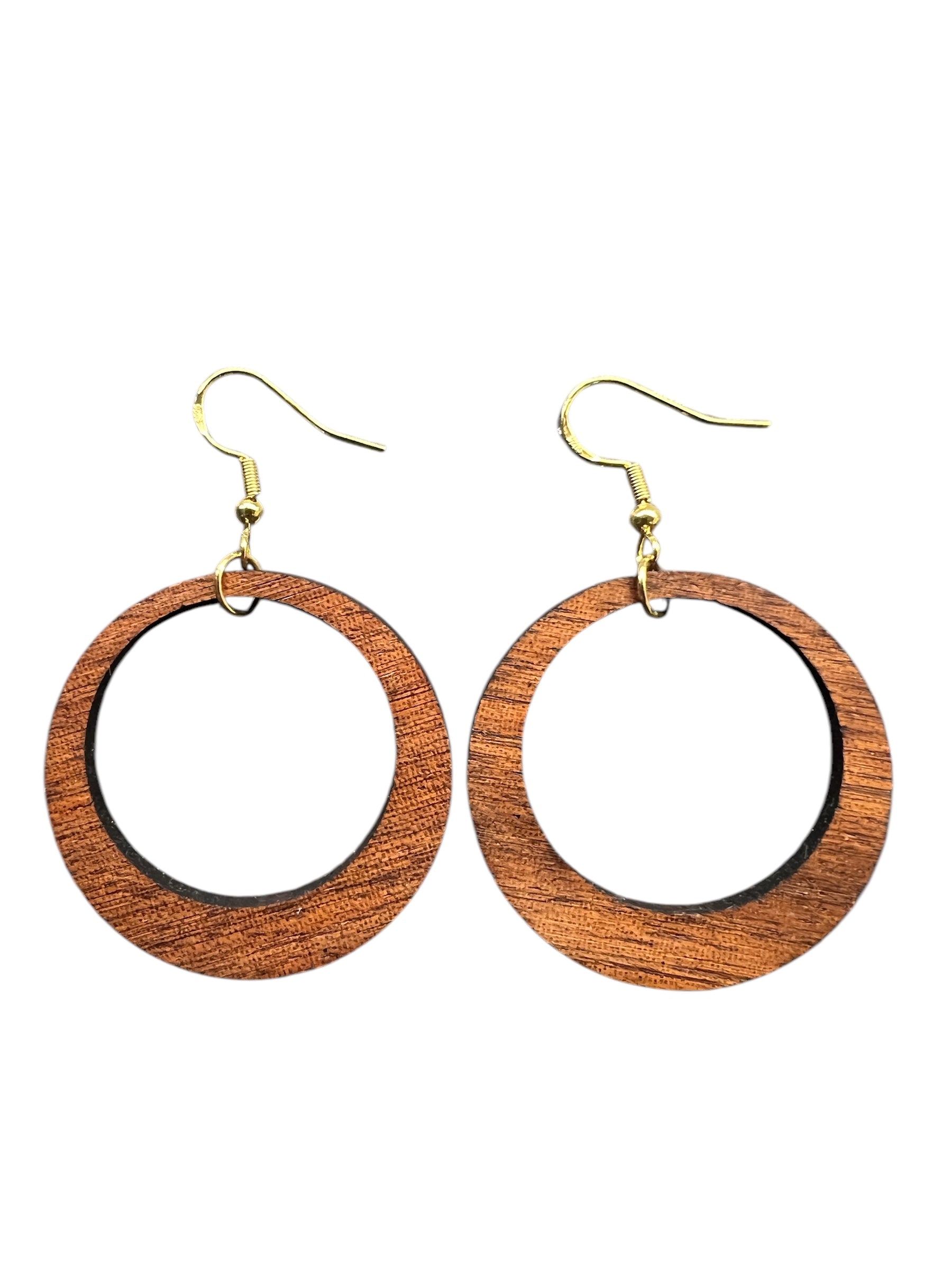 Wood Hoop Earrings