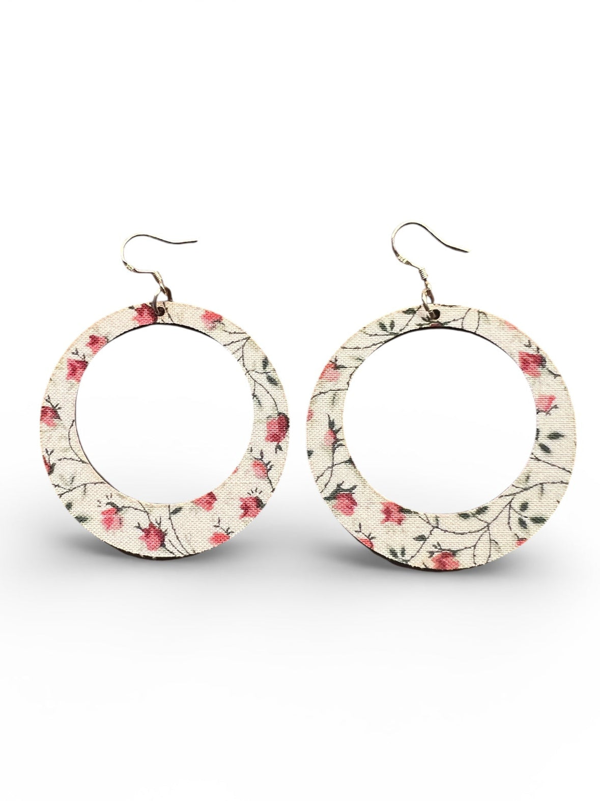 Reloved Large Garden Rose Hoop Earrings