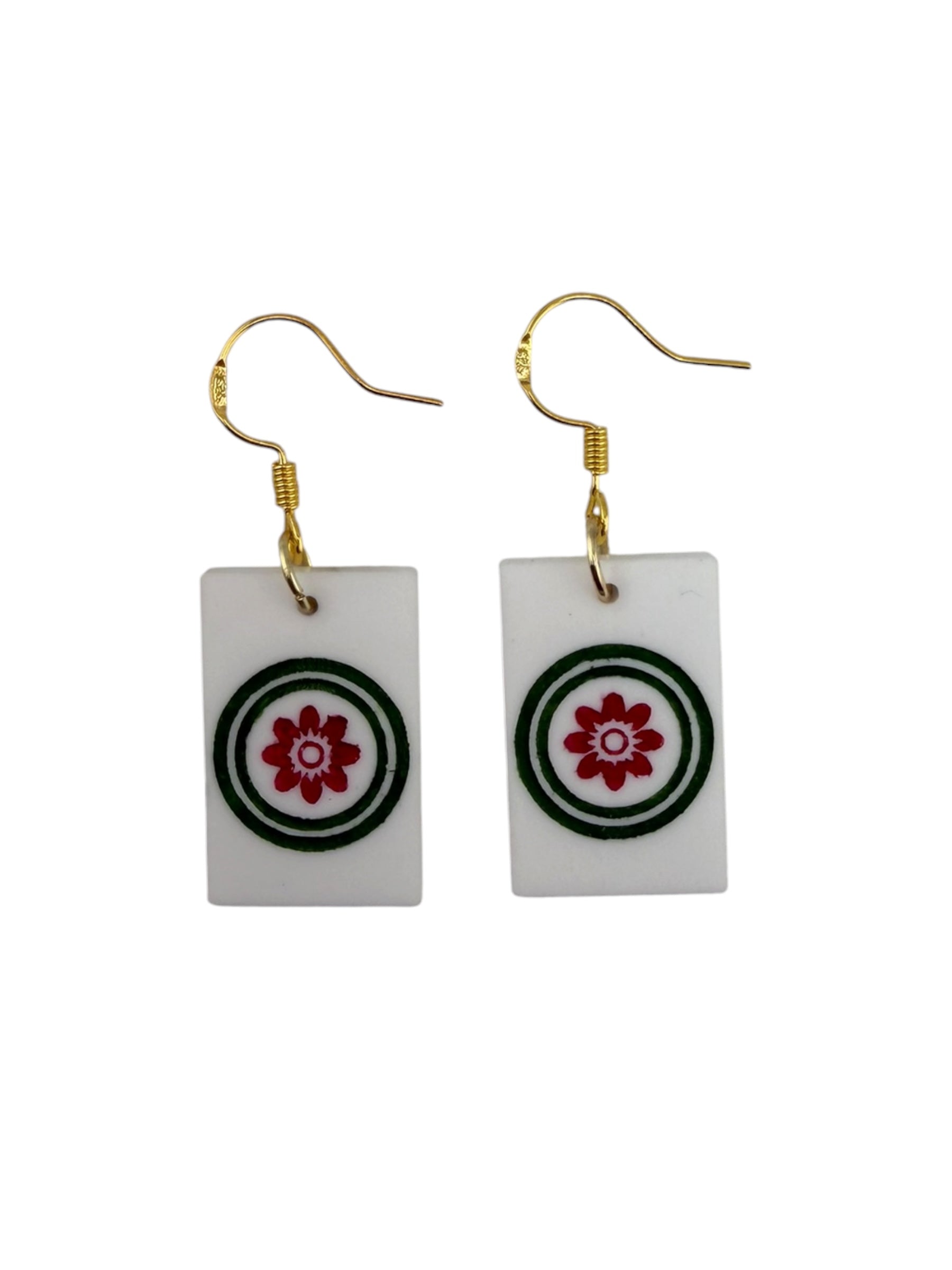 Mahjong Tile Earrings