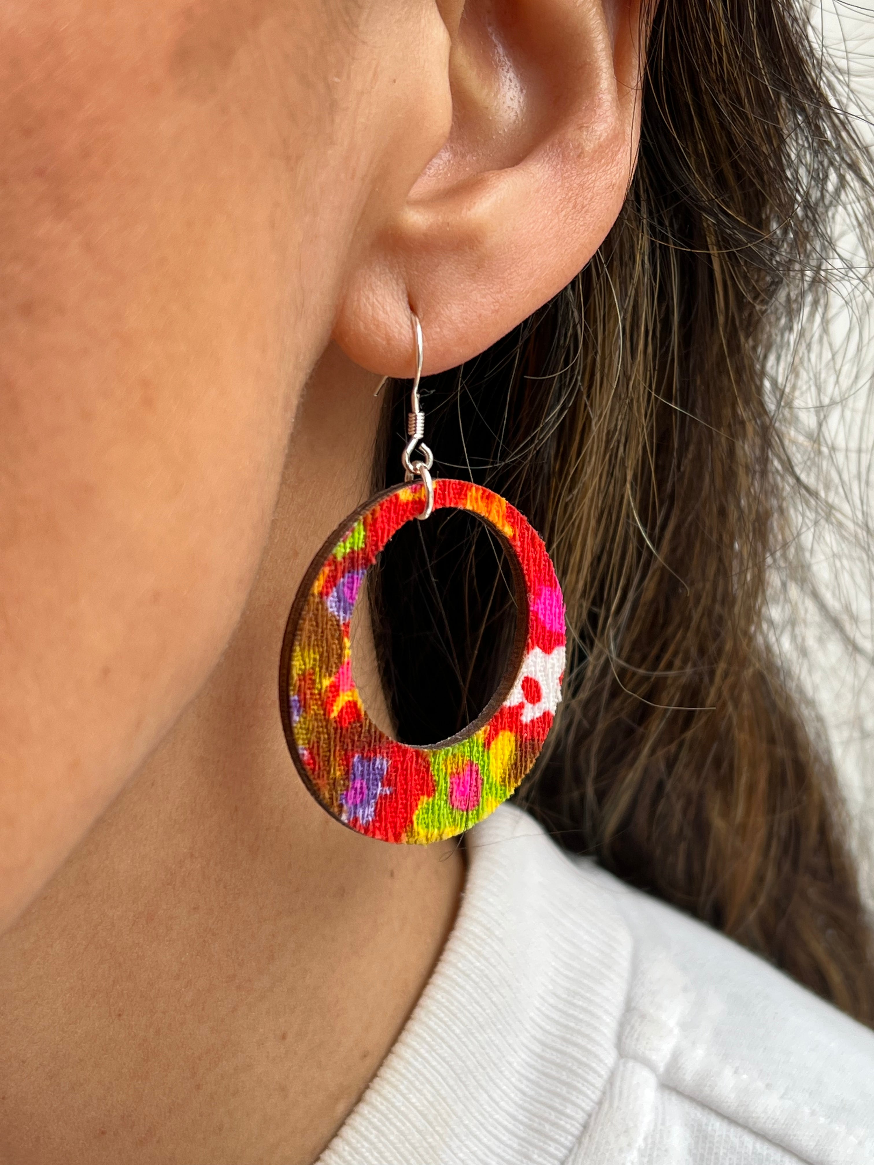 Retro Floral Hoop