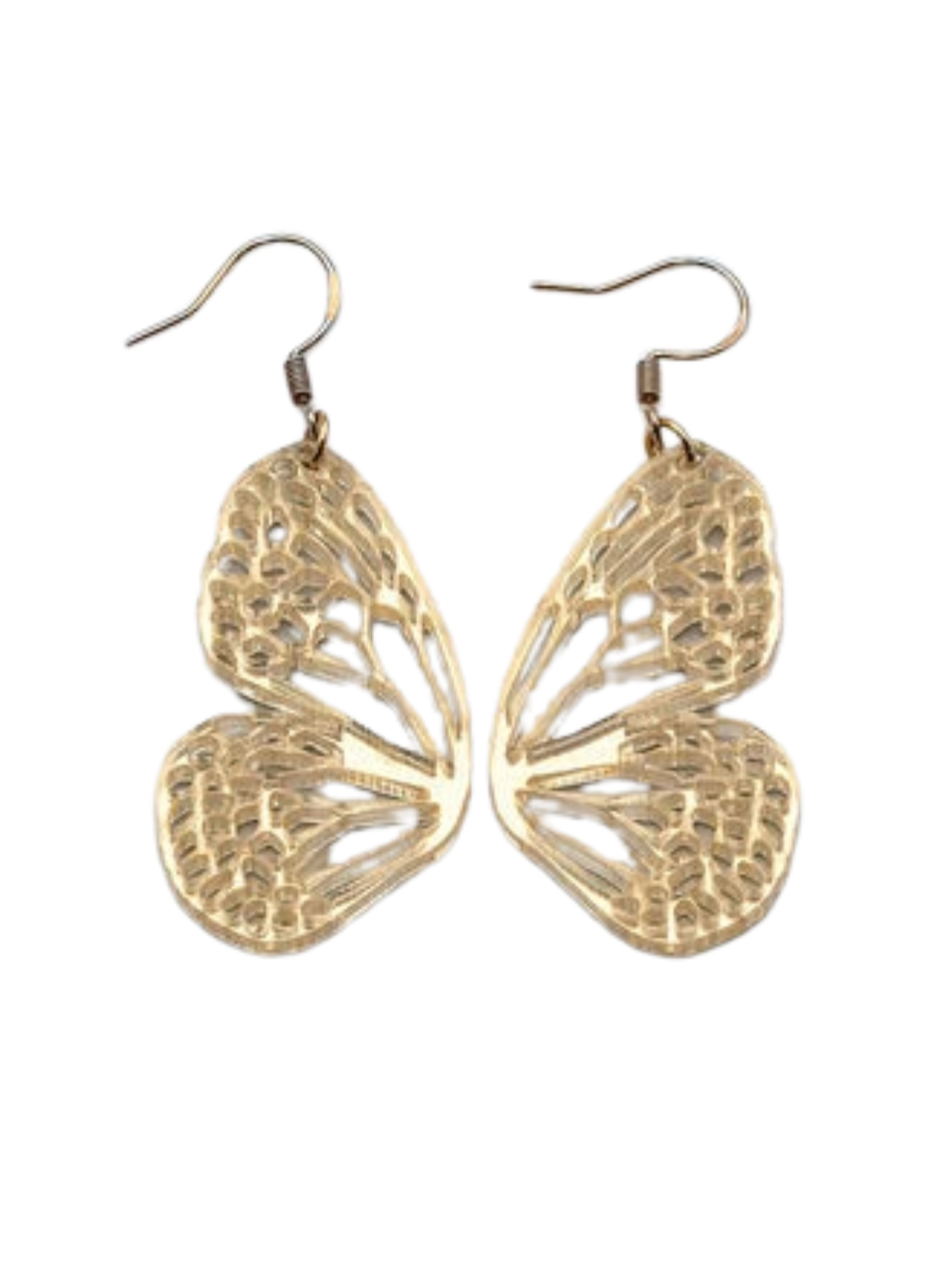 Gold Shimmer Mini Butterfly Earrings