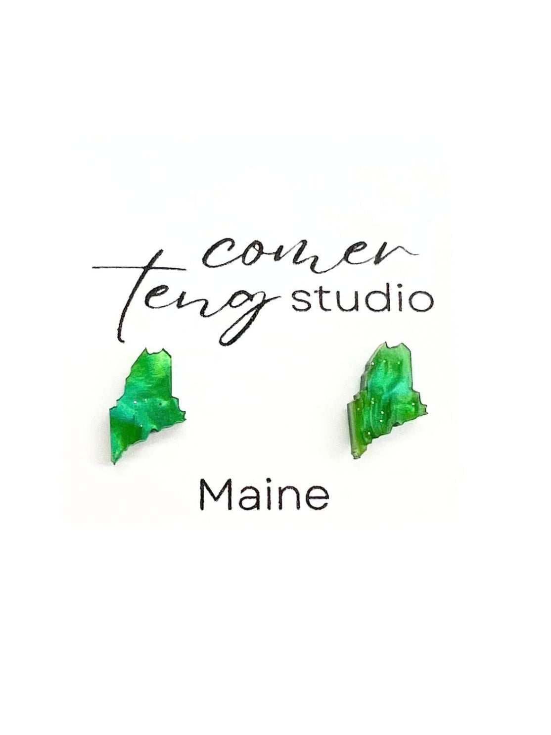 New England State Stud Earrings